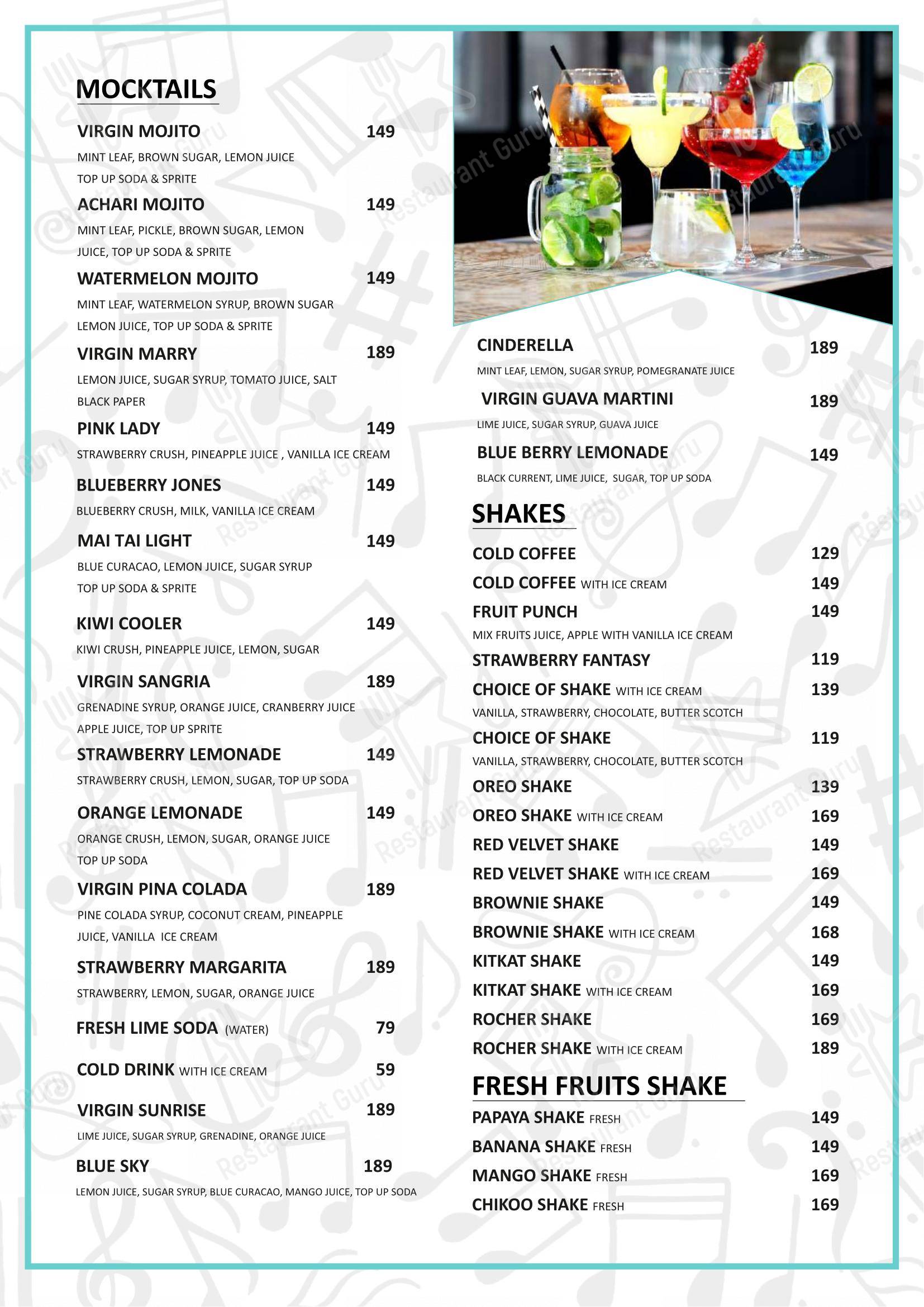Menu for Milkbar Studio Best Restaurant in Aligarh Family Restaurant in Aligarh in Aligarh