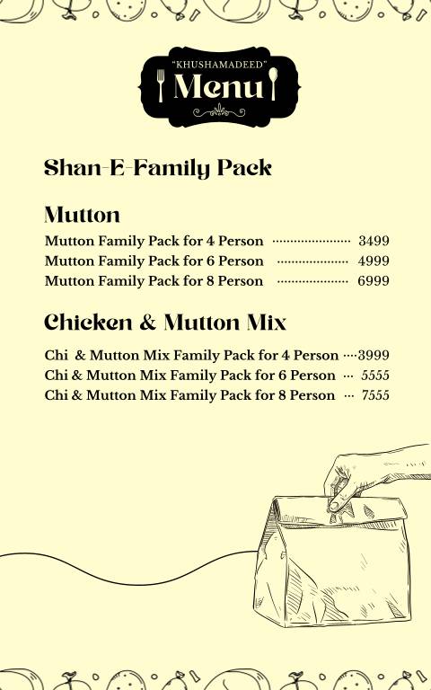 Khushamdeed Restaurant menu