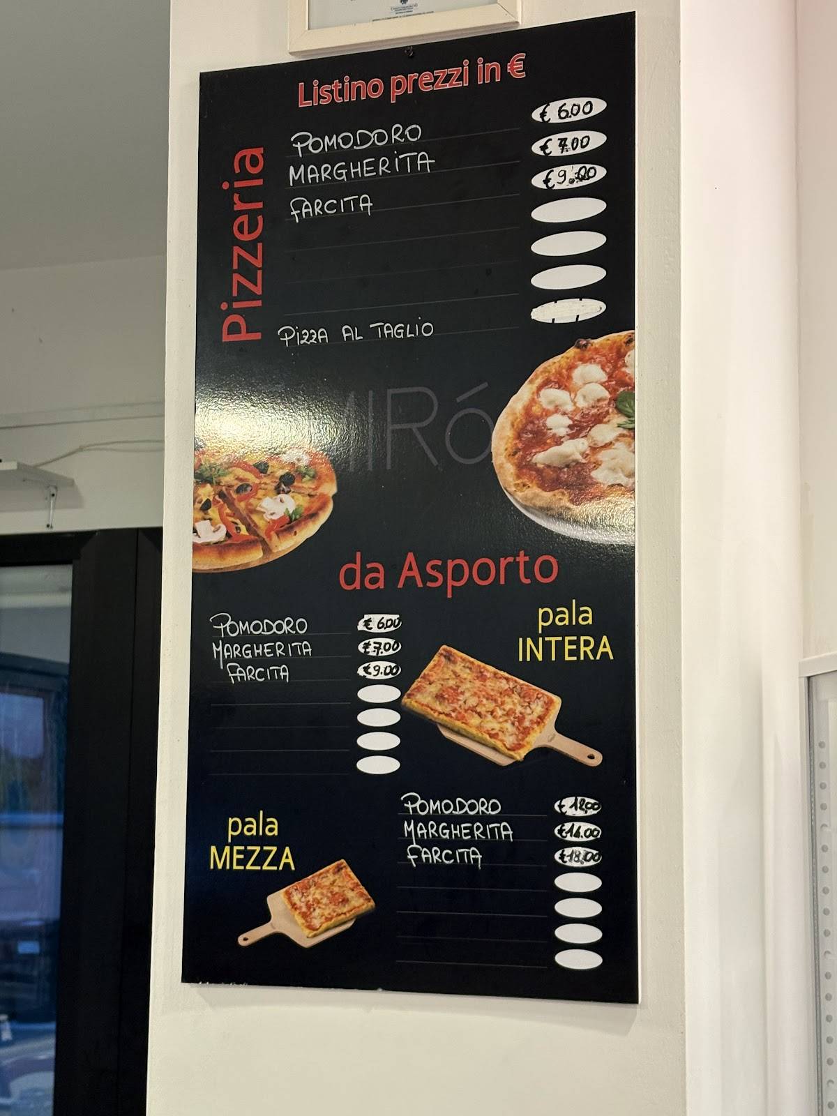 Menu di MIRò 