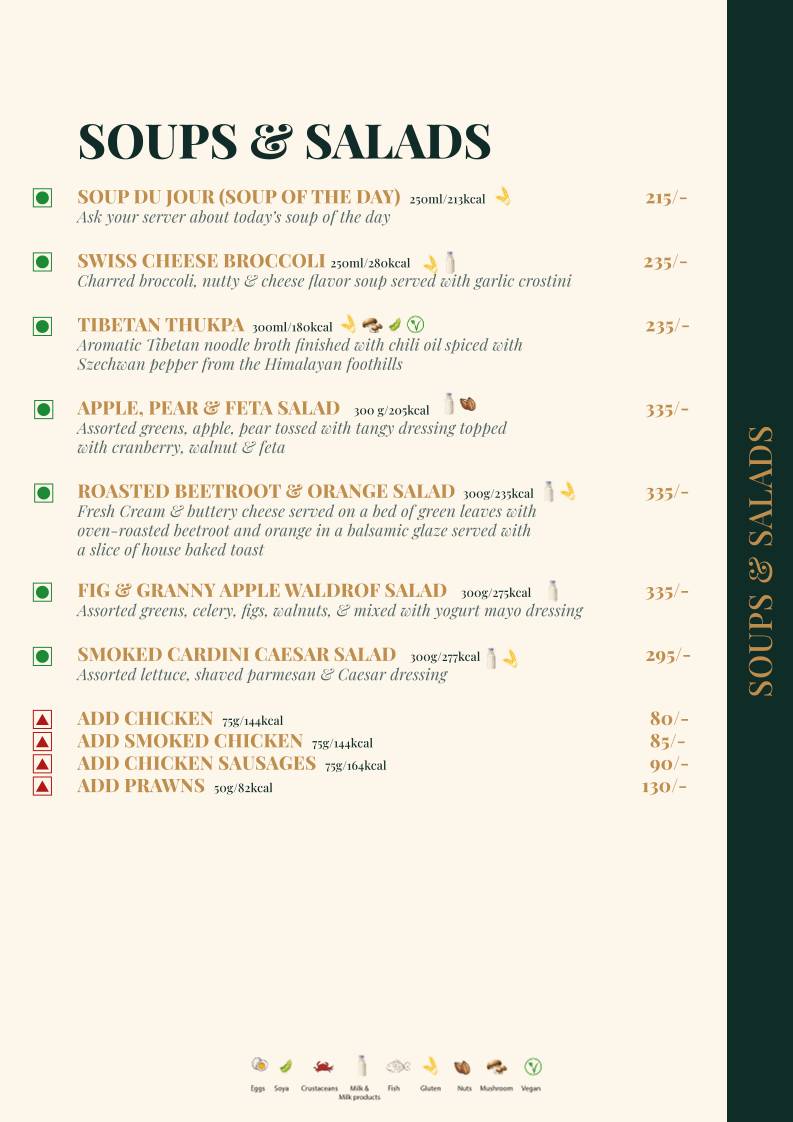 Mocha Cafe & Bar menu