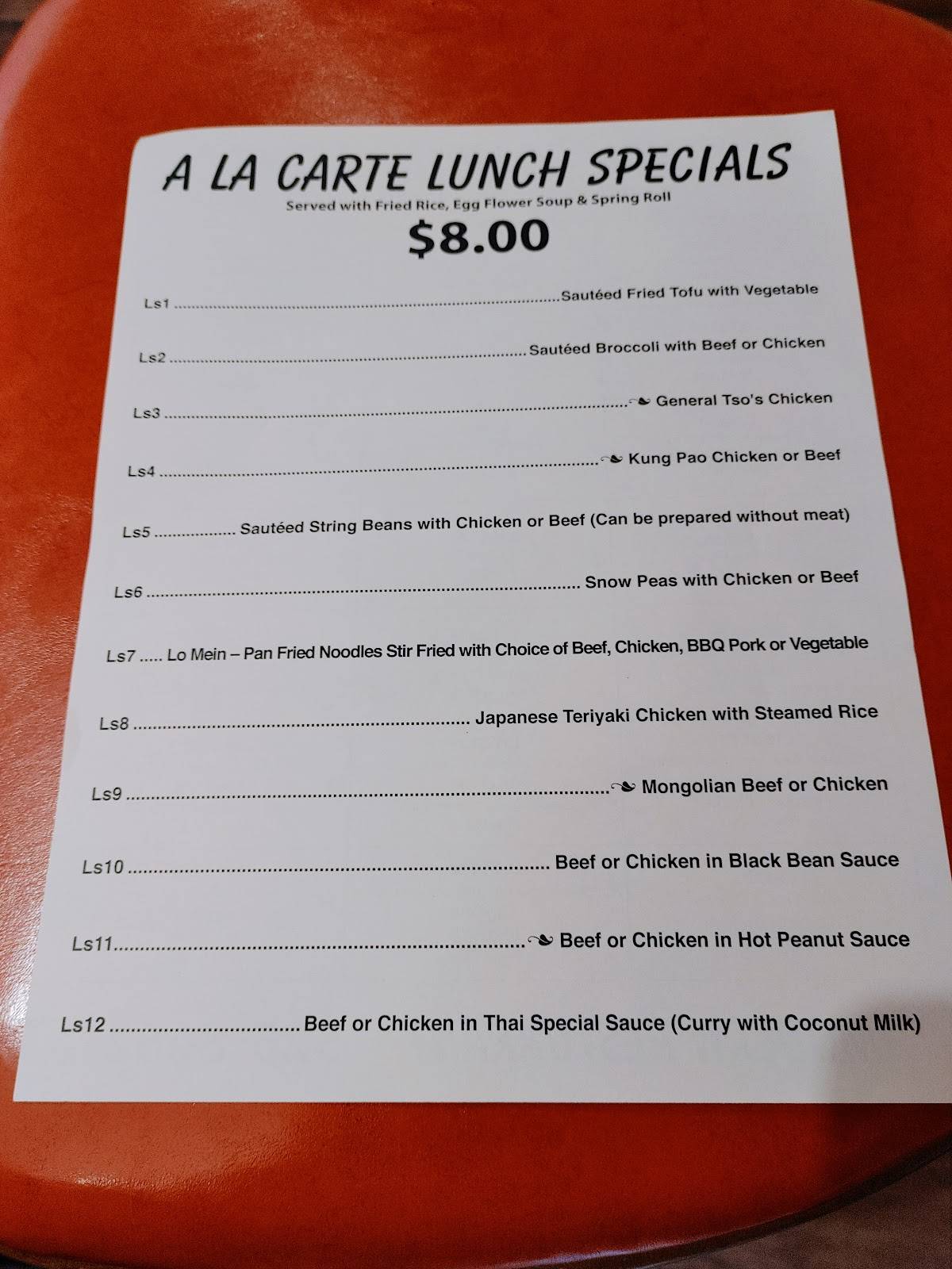 Menu at Modern Restaurant, Walla Walla
