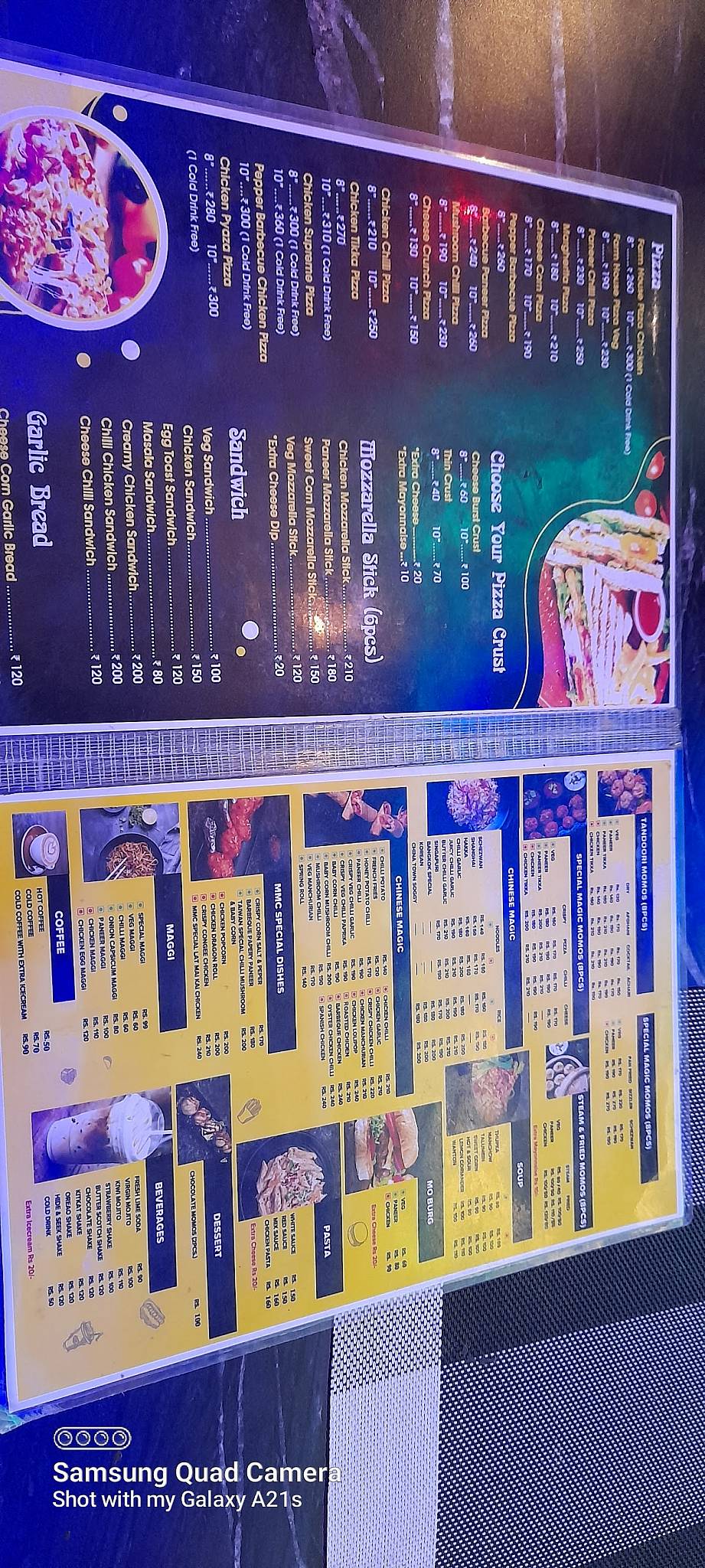 Momo Magic Cafe menu