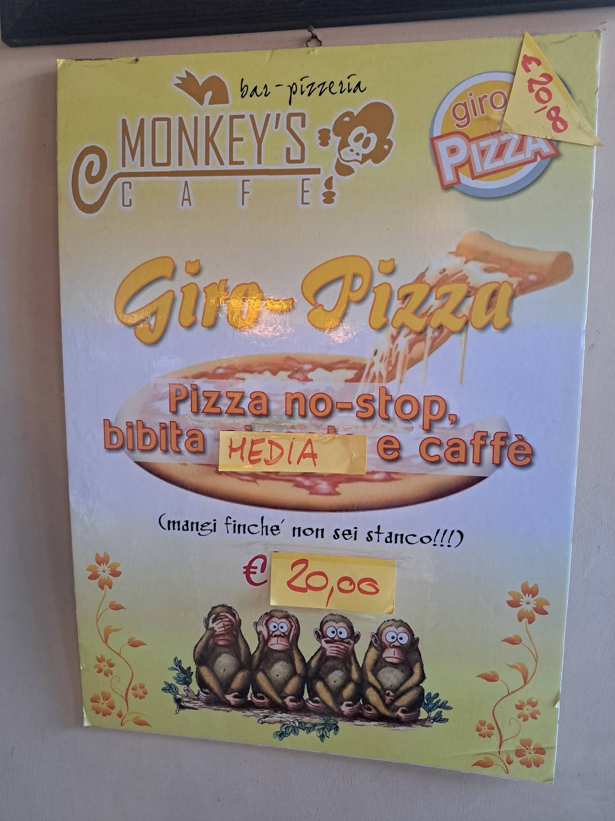 Menu di Monkey's Cafè e Pizzeria 