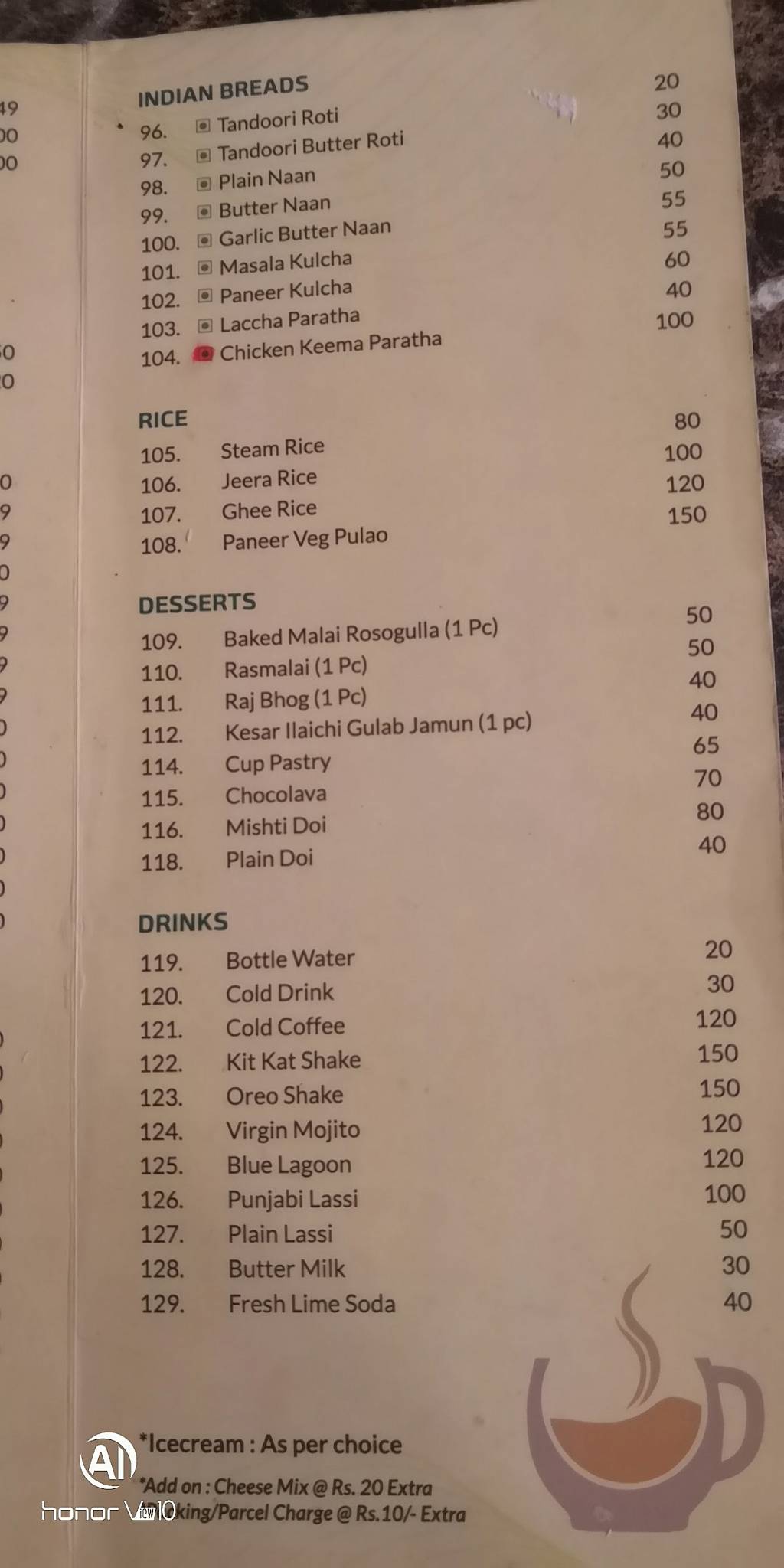 Moochhwala Biryaani & Kababs menu