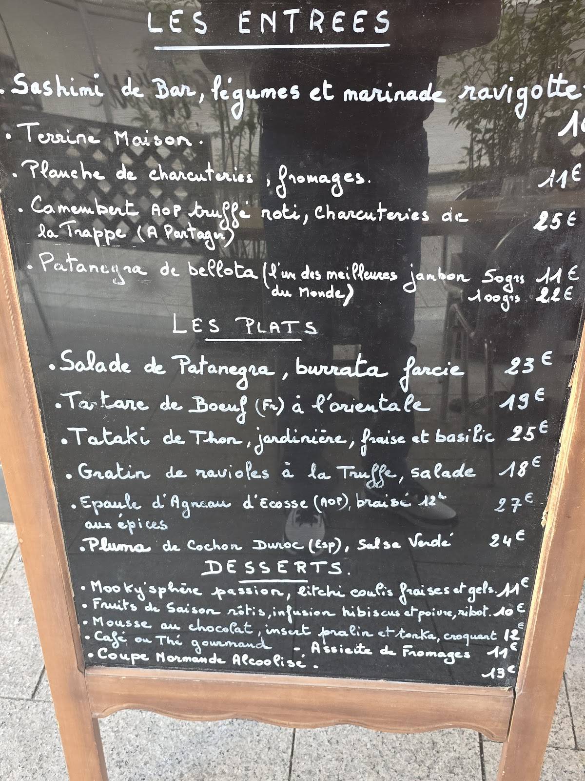 Menu de Mookys
