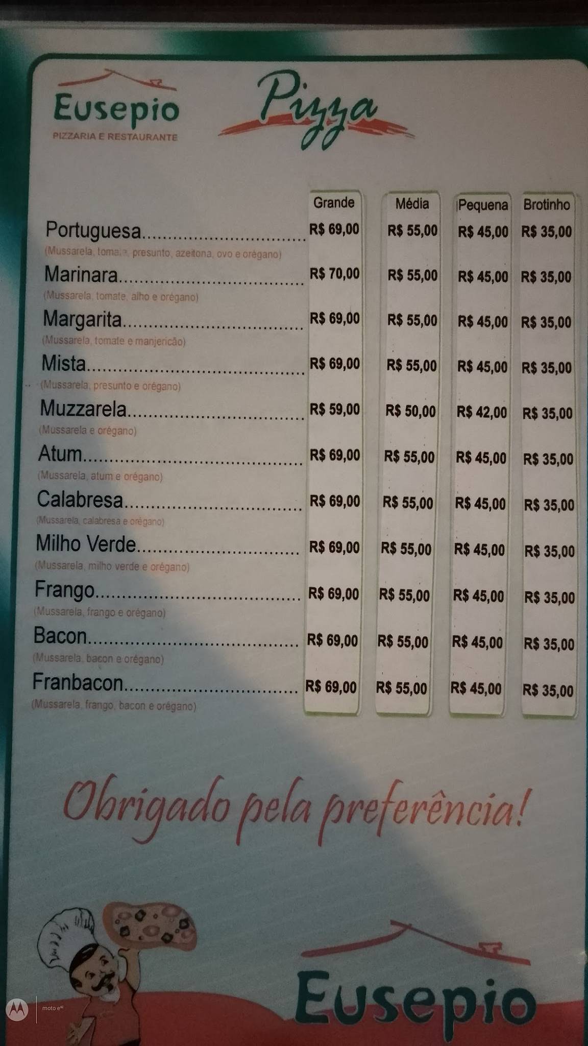 Menu em Eusepio Restaurante e Pizzaria, Morro do Chapéu