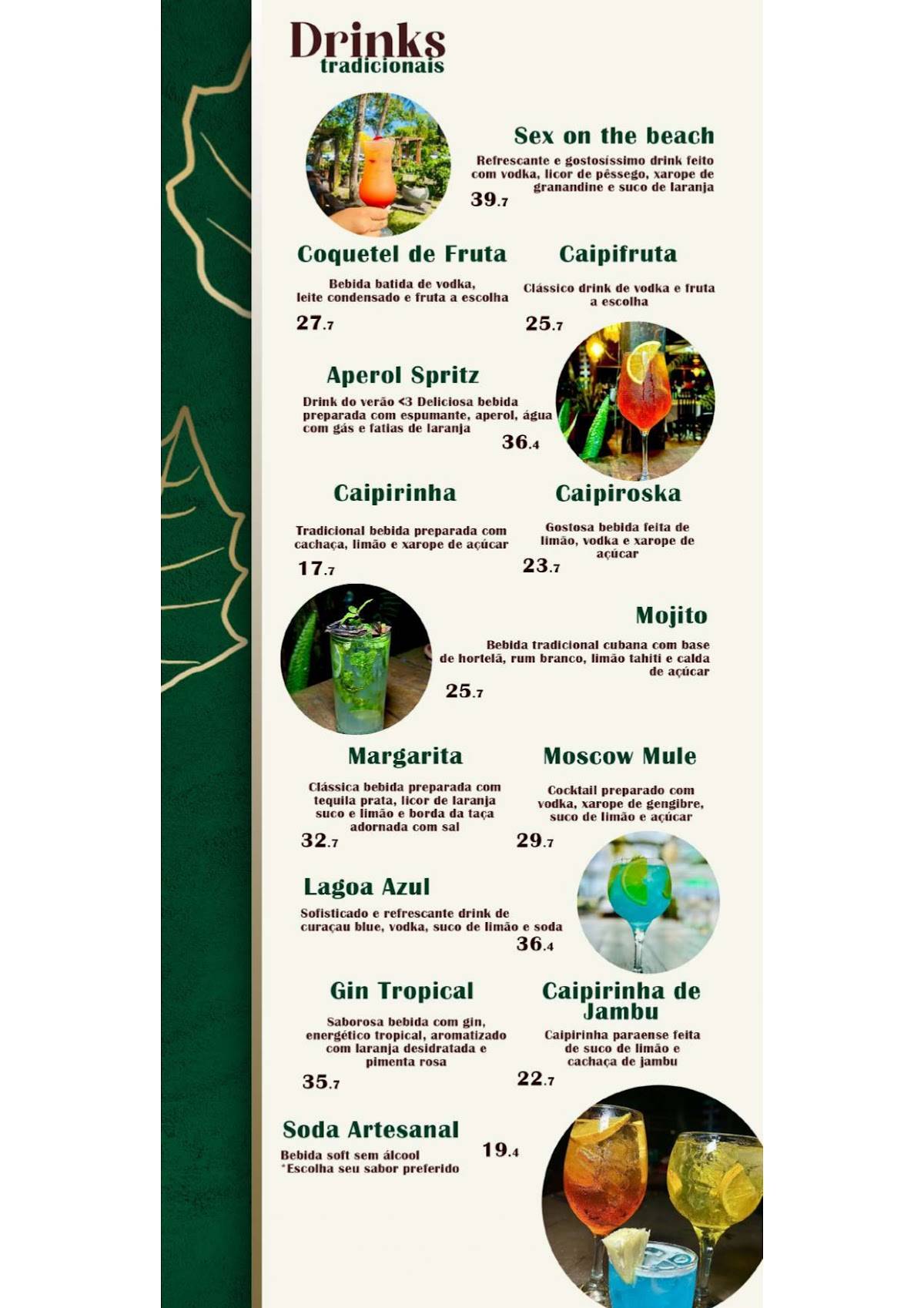 Jurubeba Mosqueiro cardápio