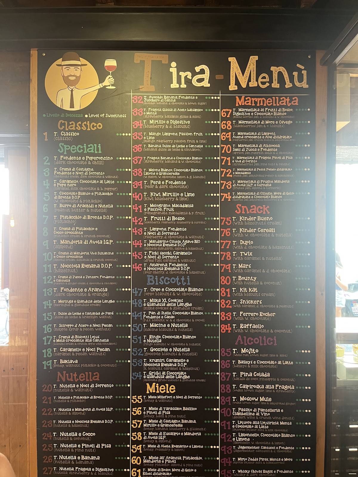 Menu di Mr. 100 Tiramisù 