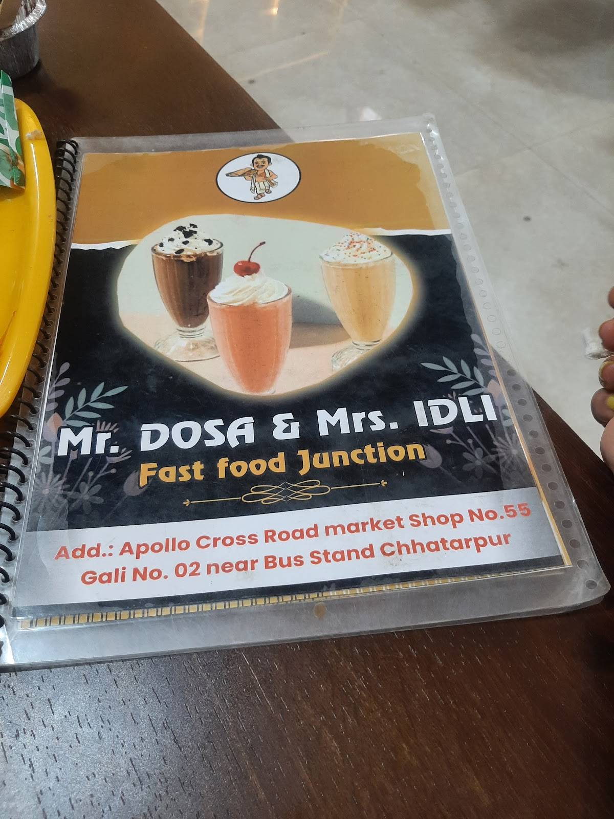 Mr Dosa & Mrs Idli Fast Food Junction menu