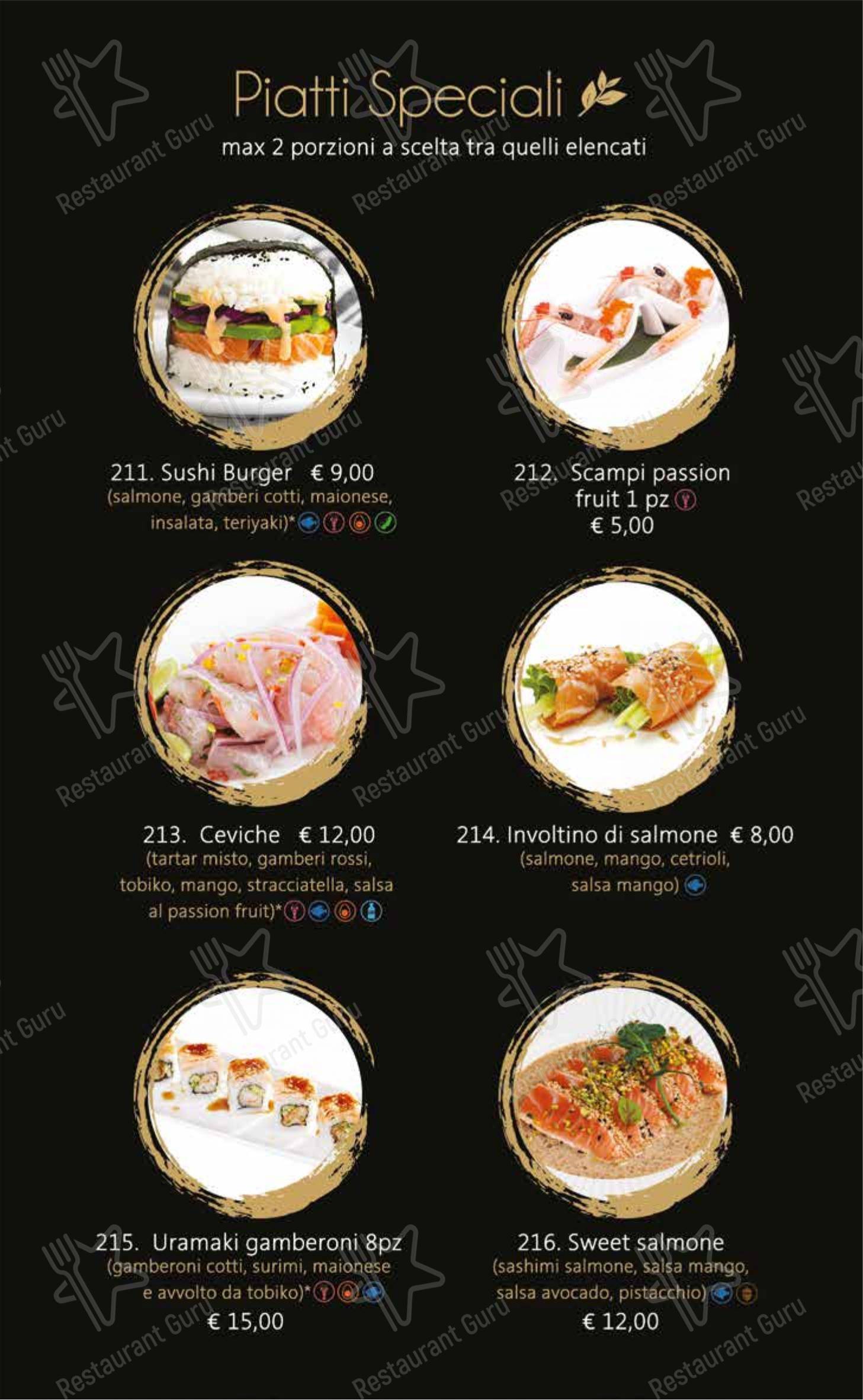 Mulan sushi in Lissone - Основное меню