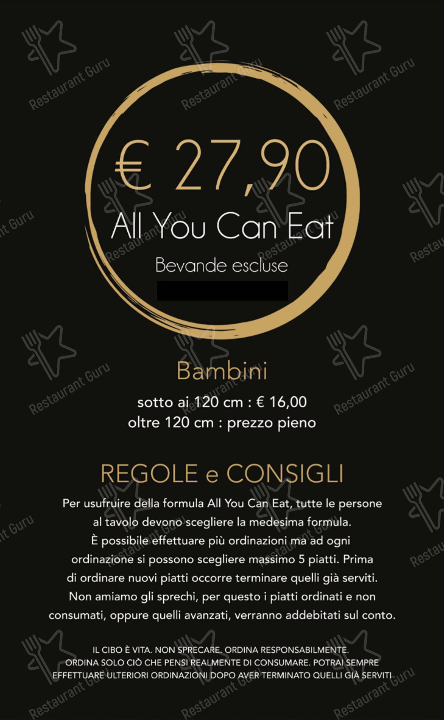 Mulan sushi in Lissone - Menu