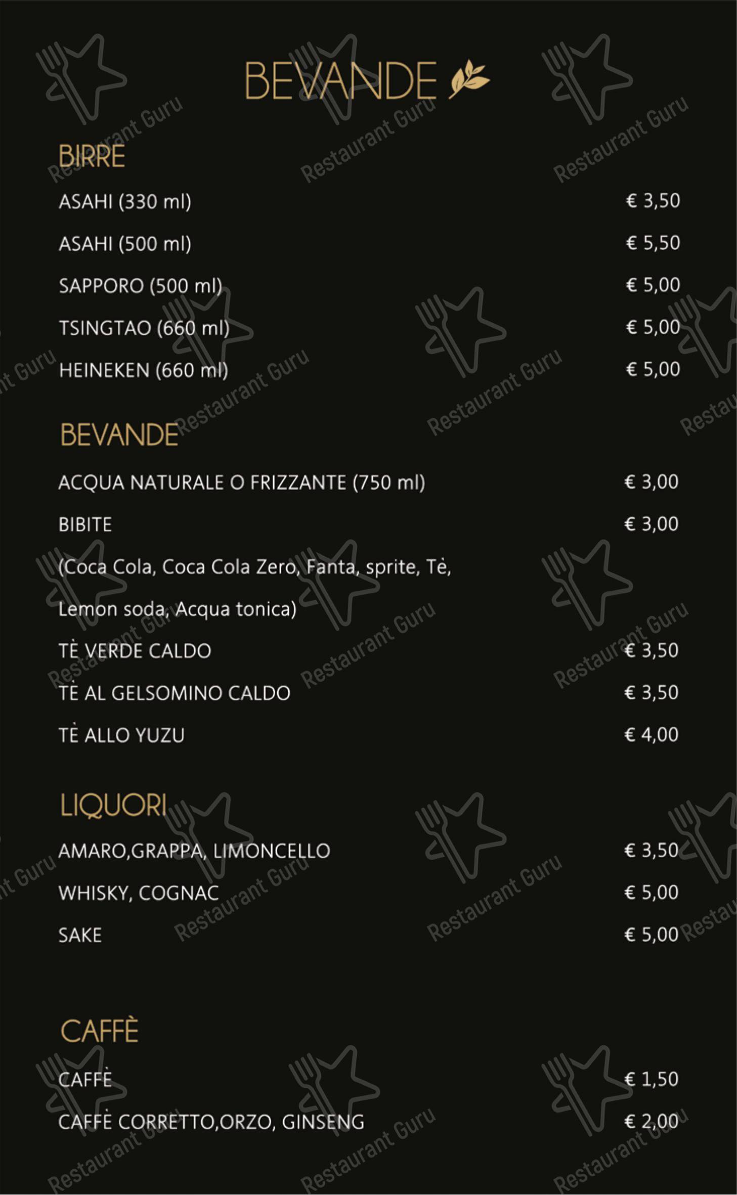 Mulan sushi in Lissone - Menu