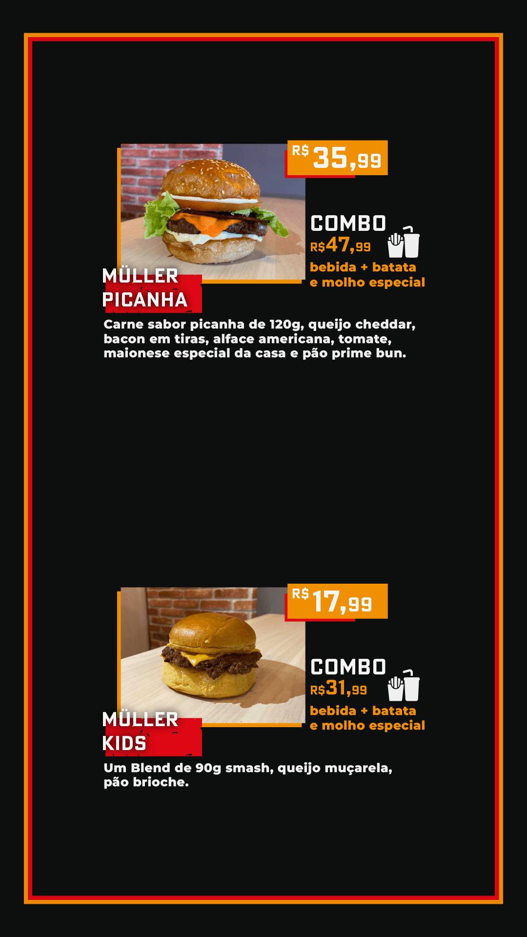 Müller's cardápio