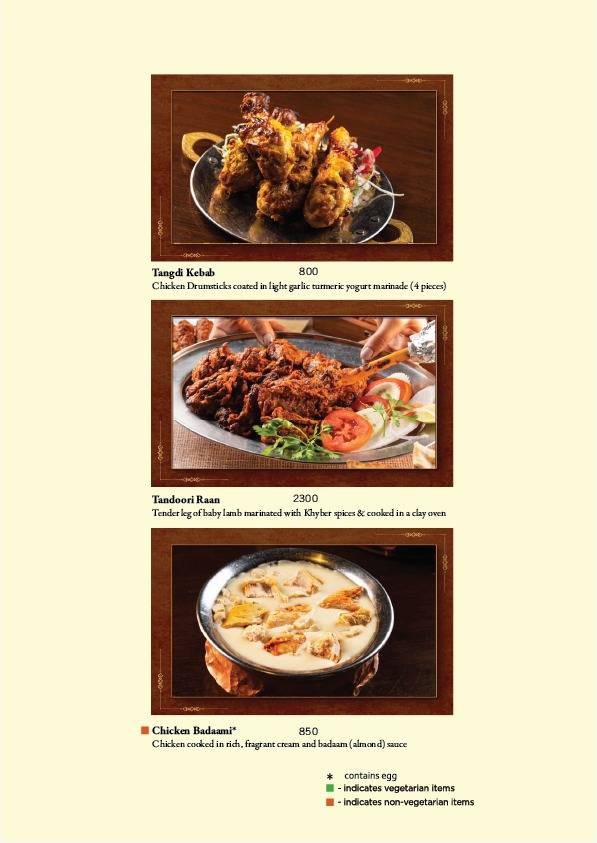 Khyber menu