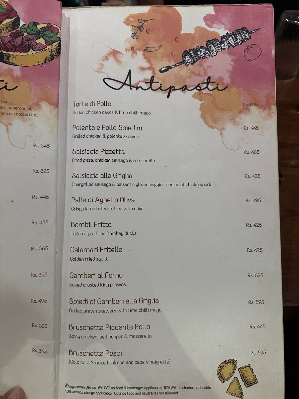Mia Cucina menu