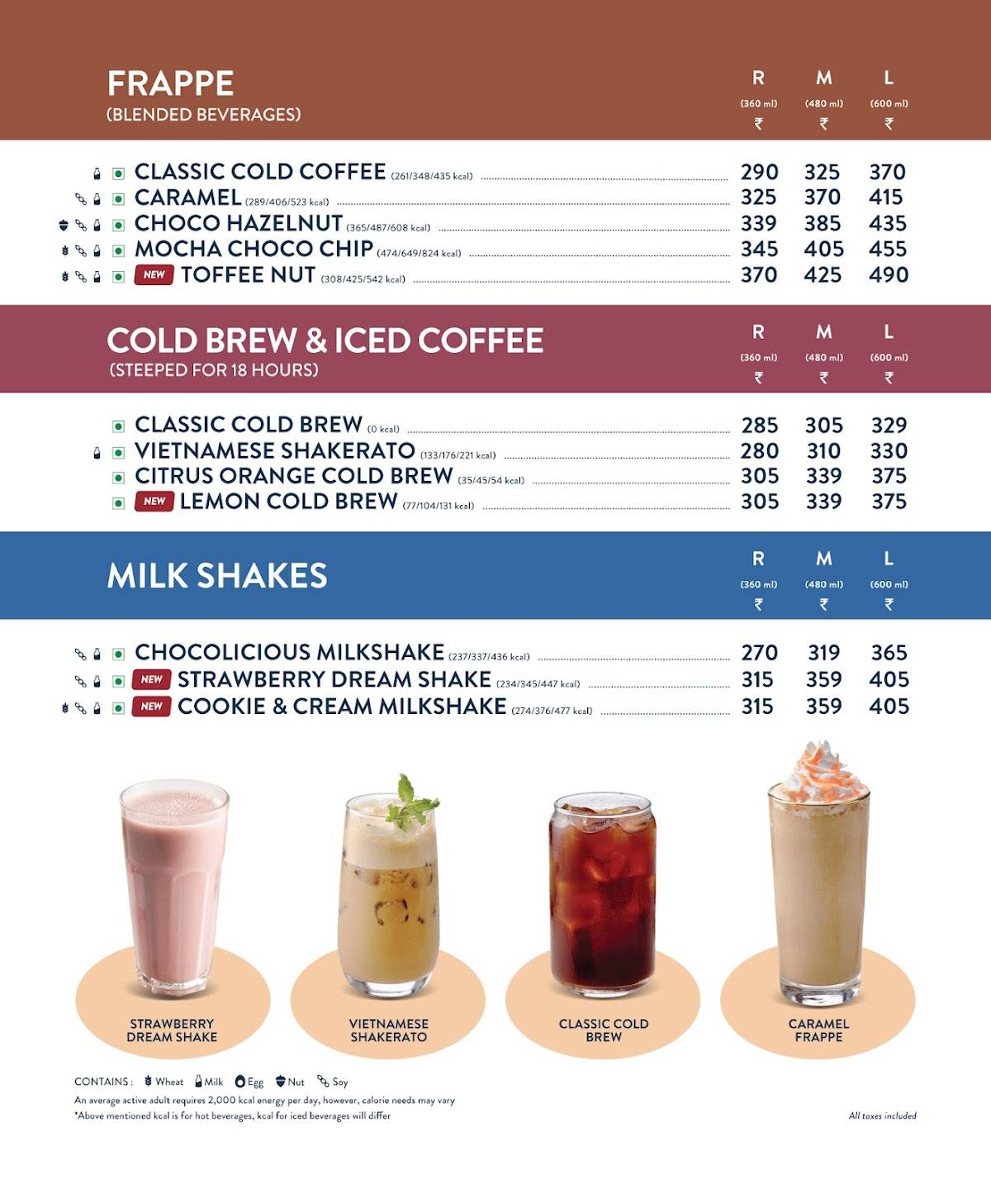 Third Wave Coffee menu