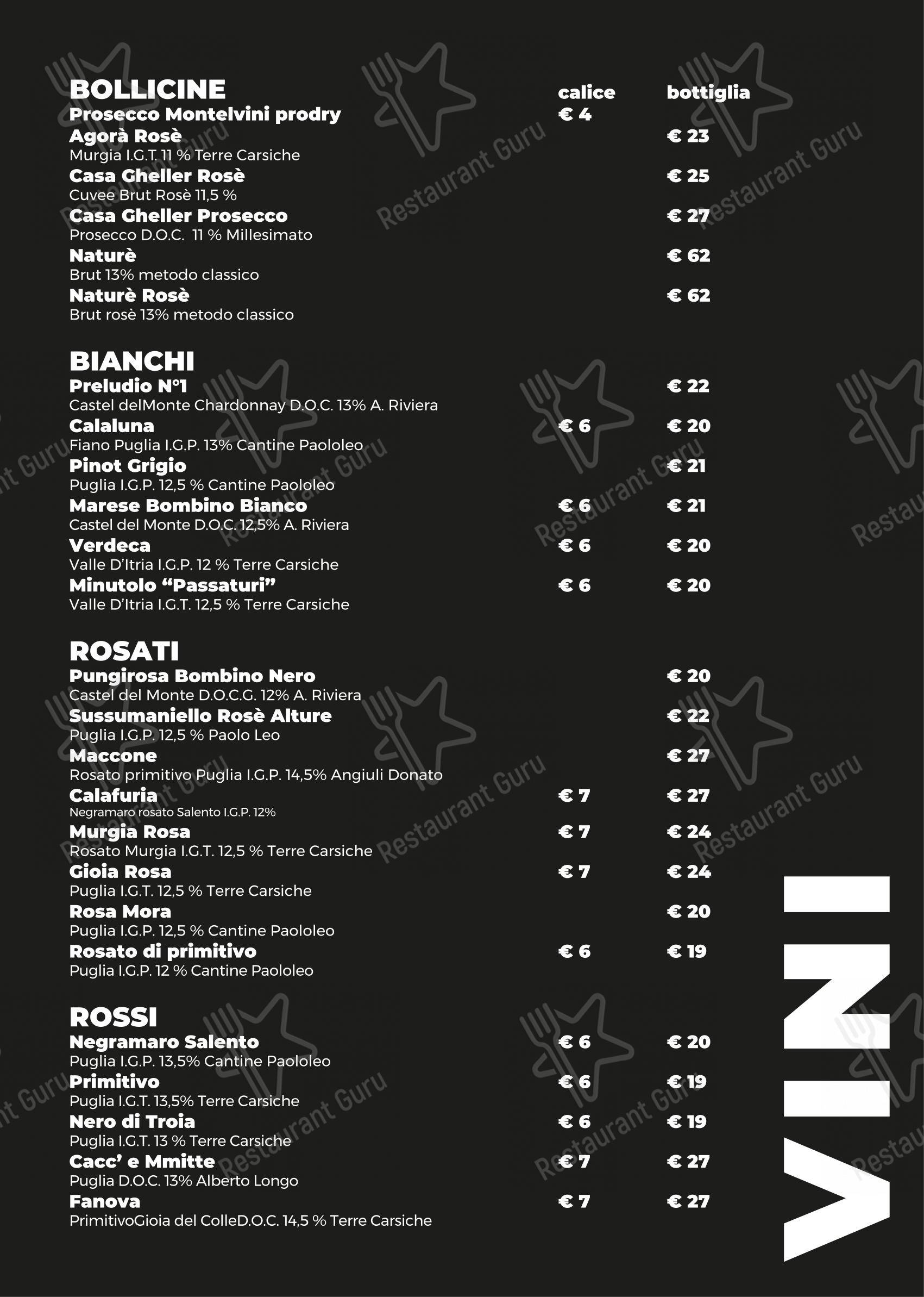 My Day in Bari - Menu