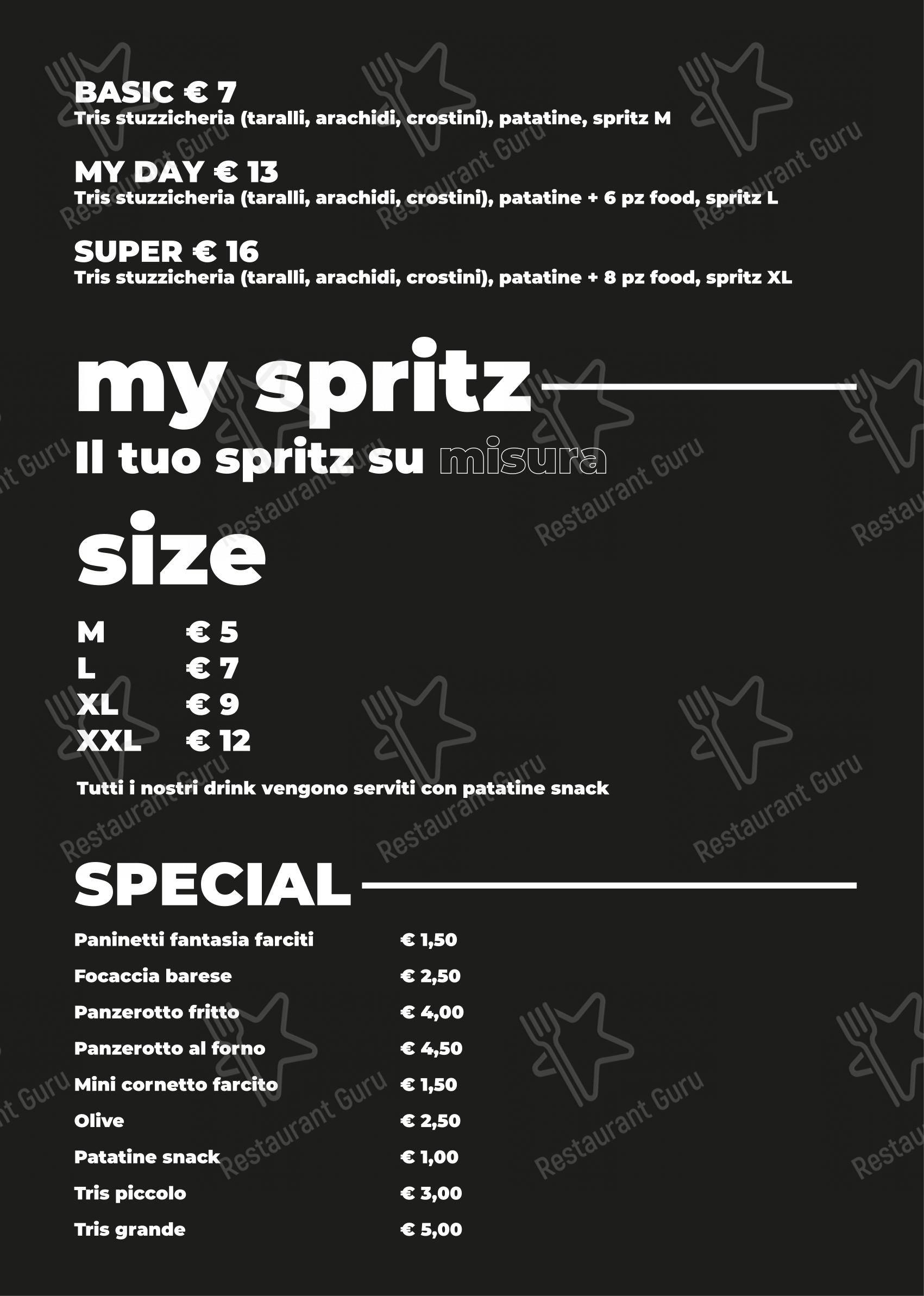 Menu per My Day self-service