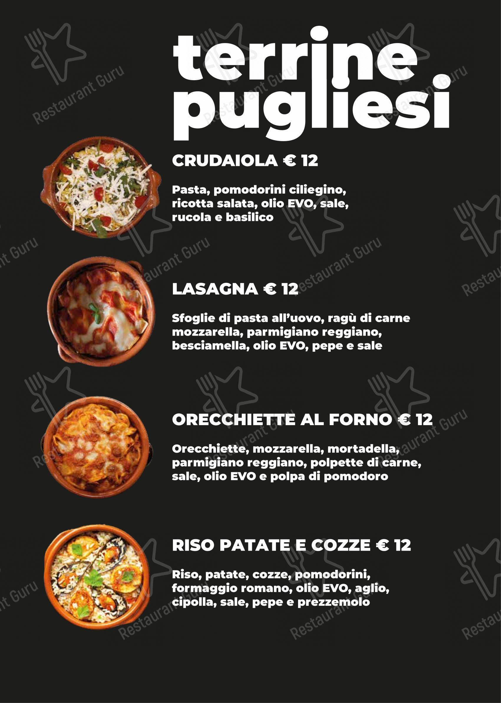 My Day in Bari - Menu
