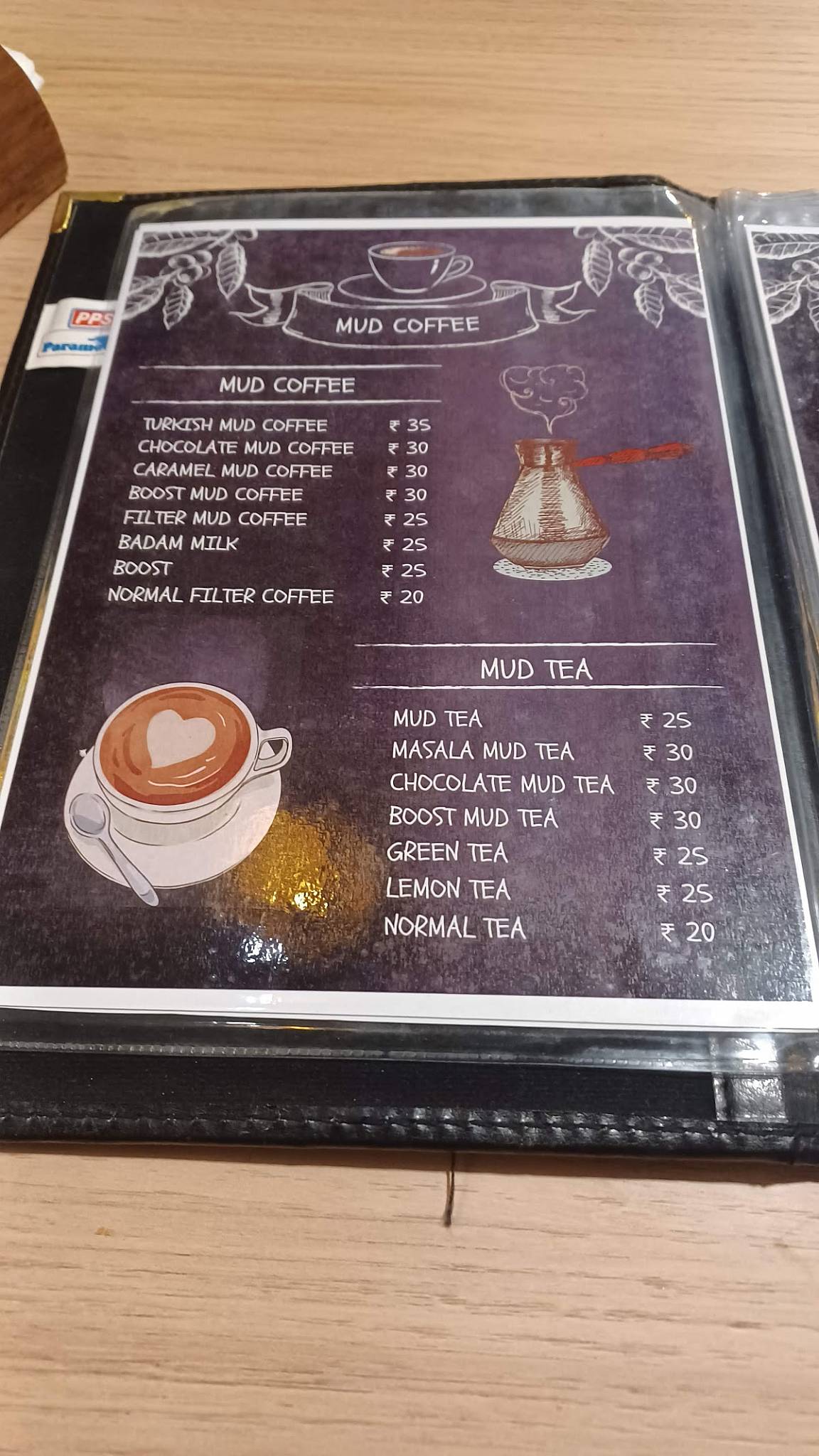 Mud Coffee (Jaganmohan Palace) menu