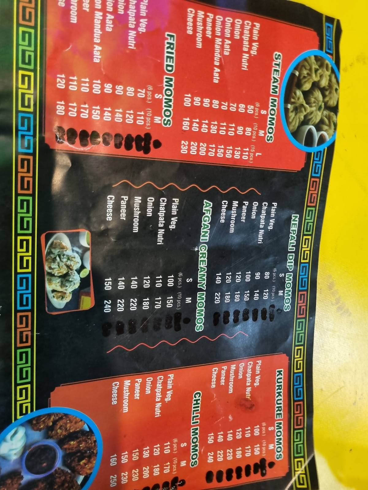 NEEMA MOMO'Z menu