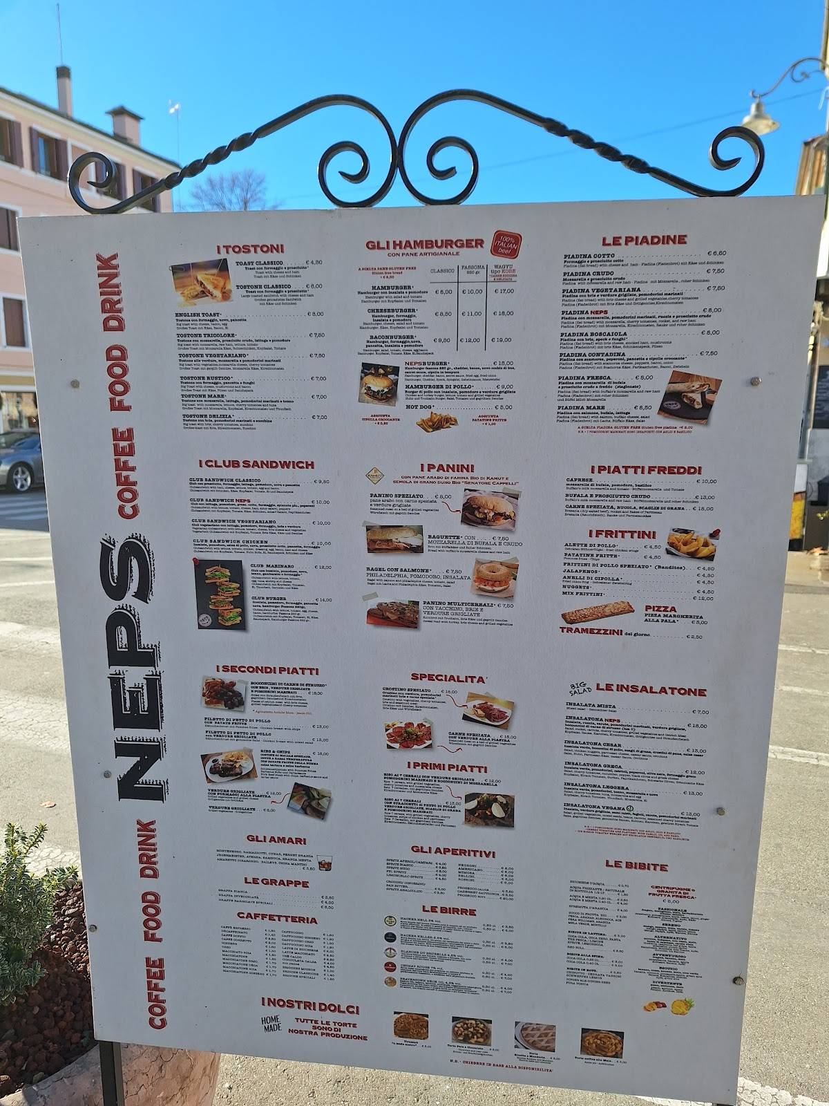 Menu di NEPS Coffee Food Wine Treviso 