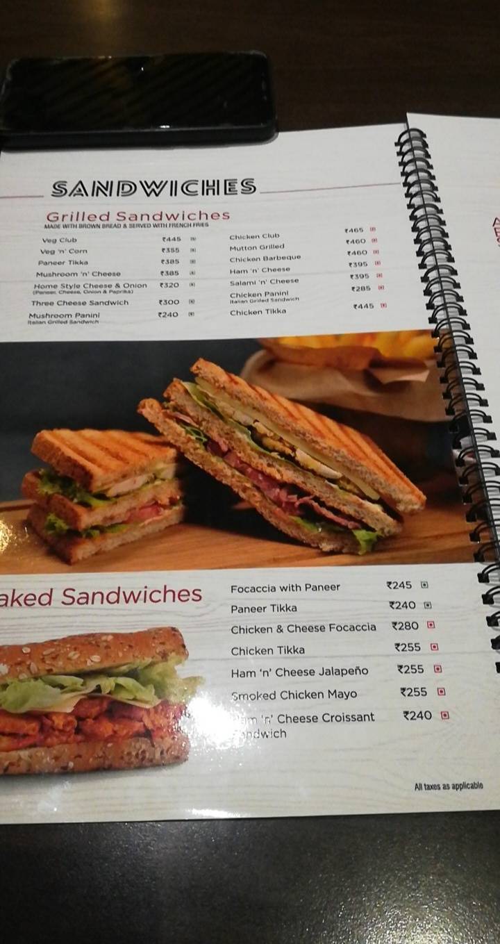 Menu at NIK BAKER'S, Jalandhar