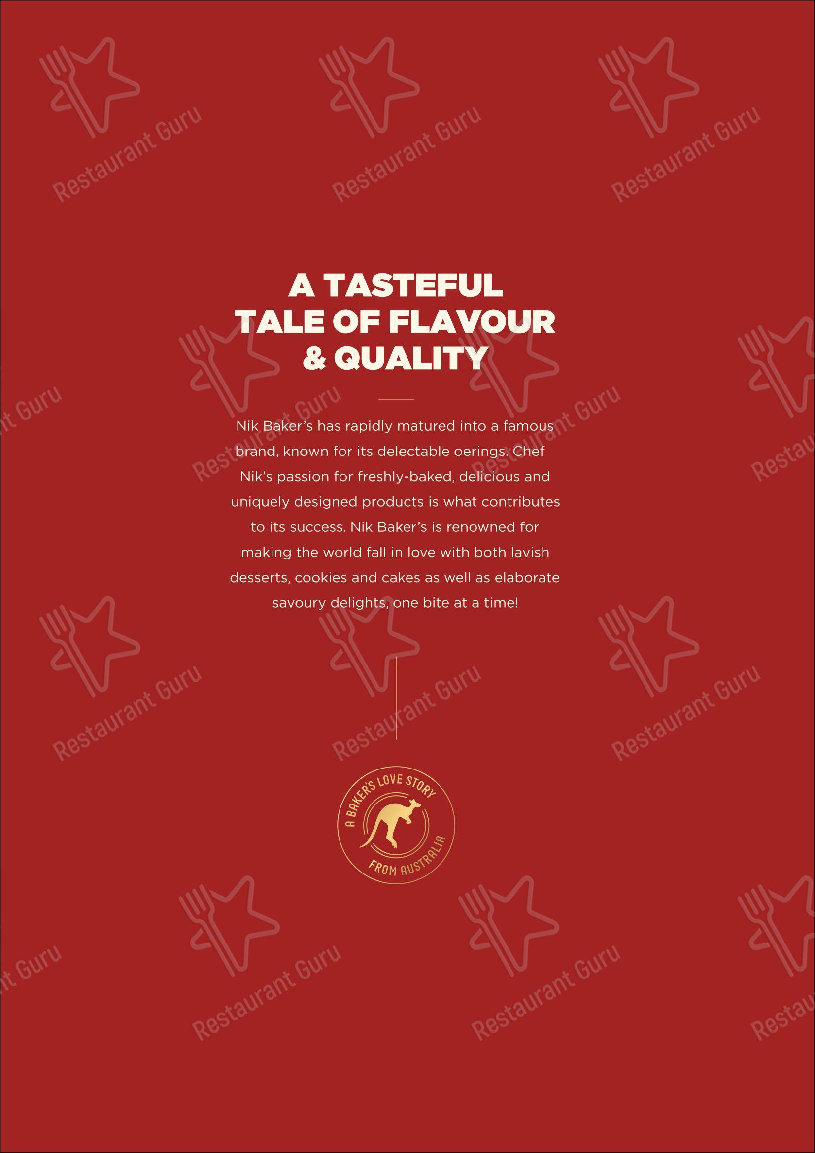Menu for Nik Bakers Sun View in Ayali Kalan