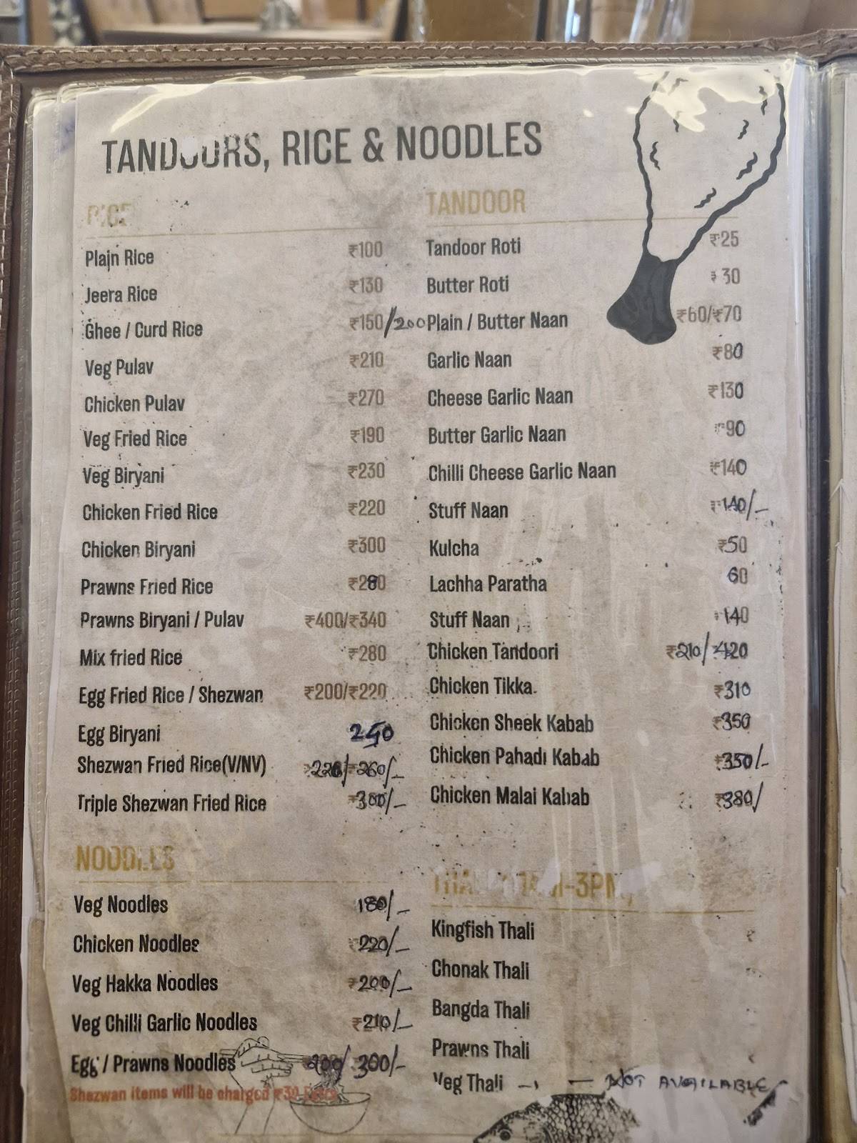 NINE KITCHEN FAMILY RESTAURANT & ROOMS menu