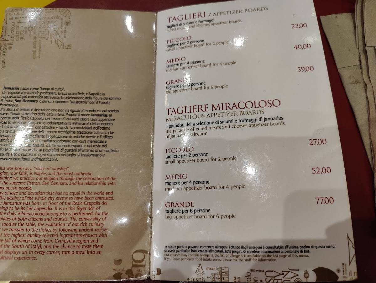 Menu di Januarius 