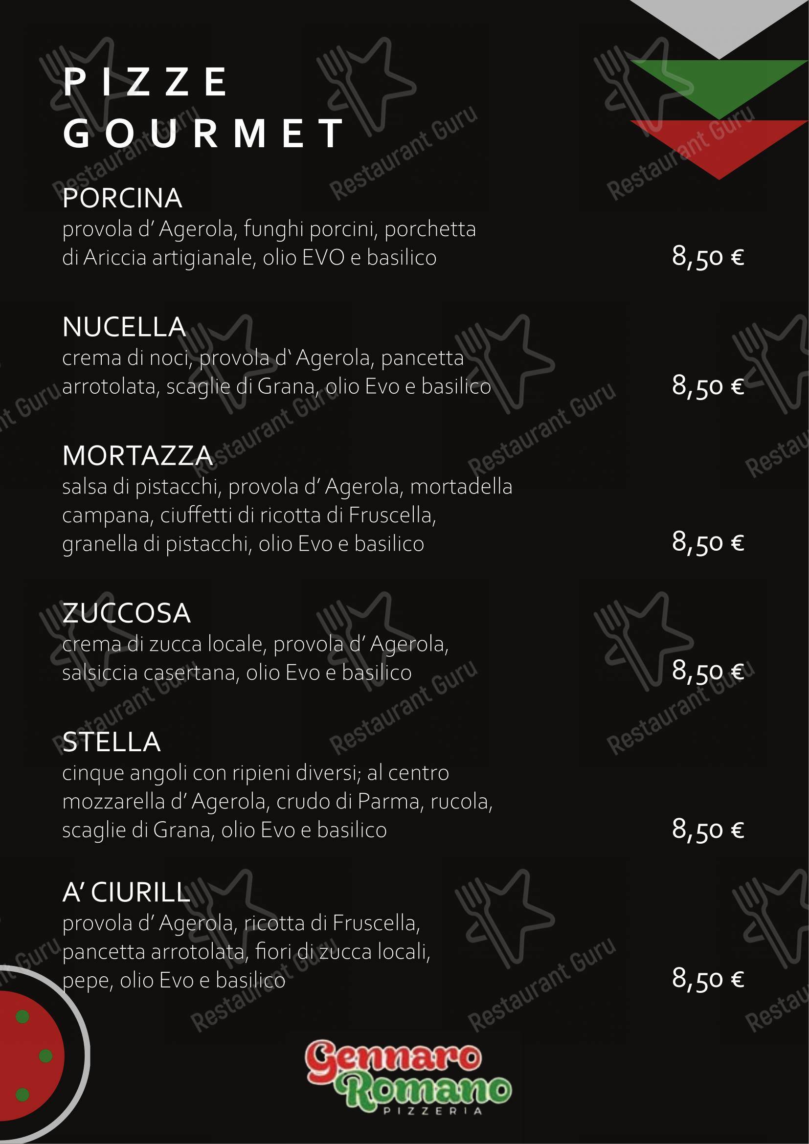 菜单 per Napule 'e Notte ristorante