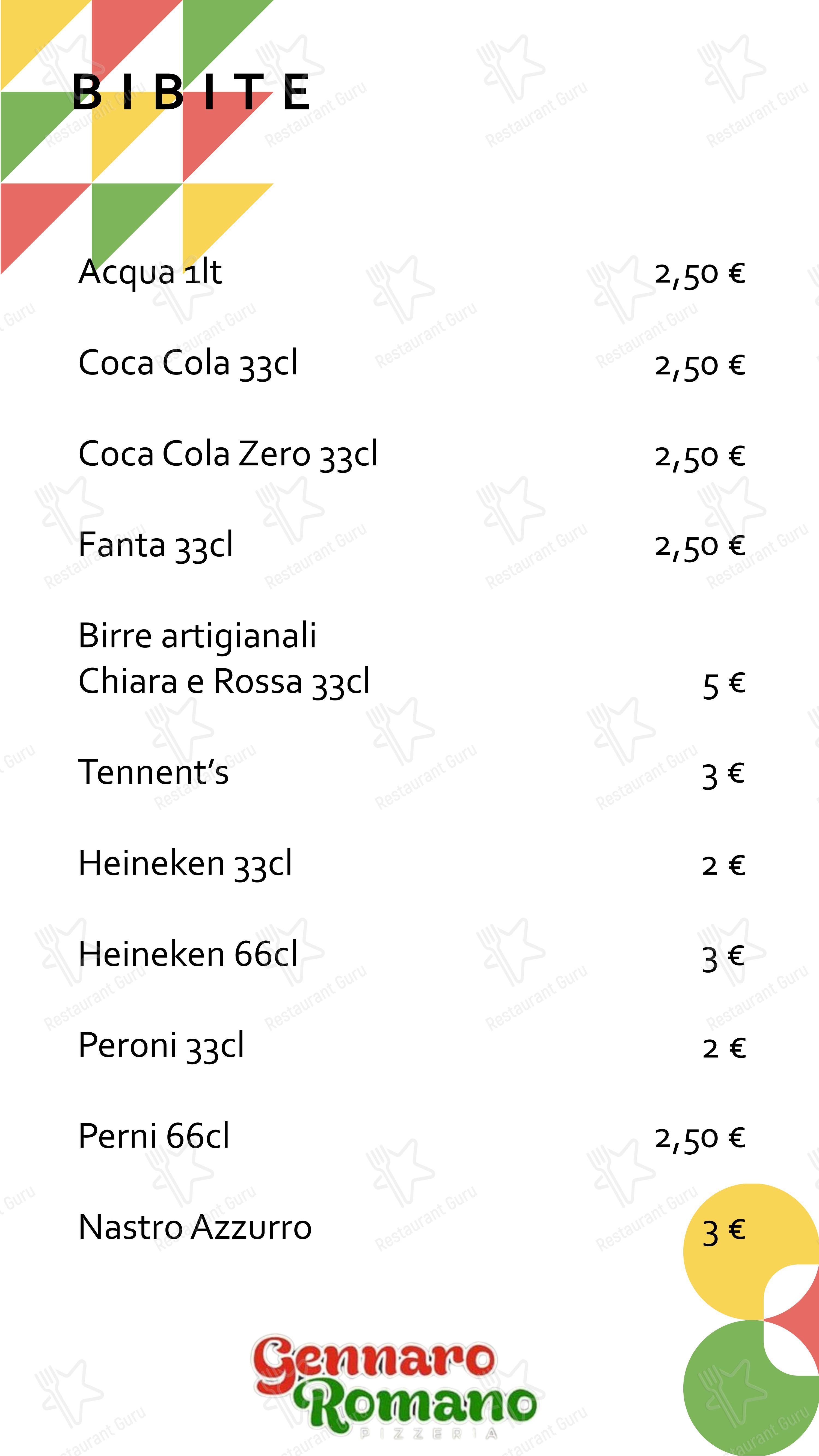 Menu bar per Napule 'e Notte ristorante