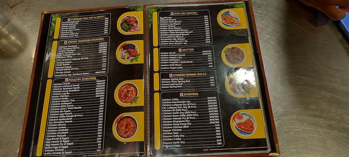 Temptation Veg & Non Veg Family Restaurant menu