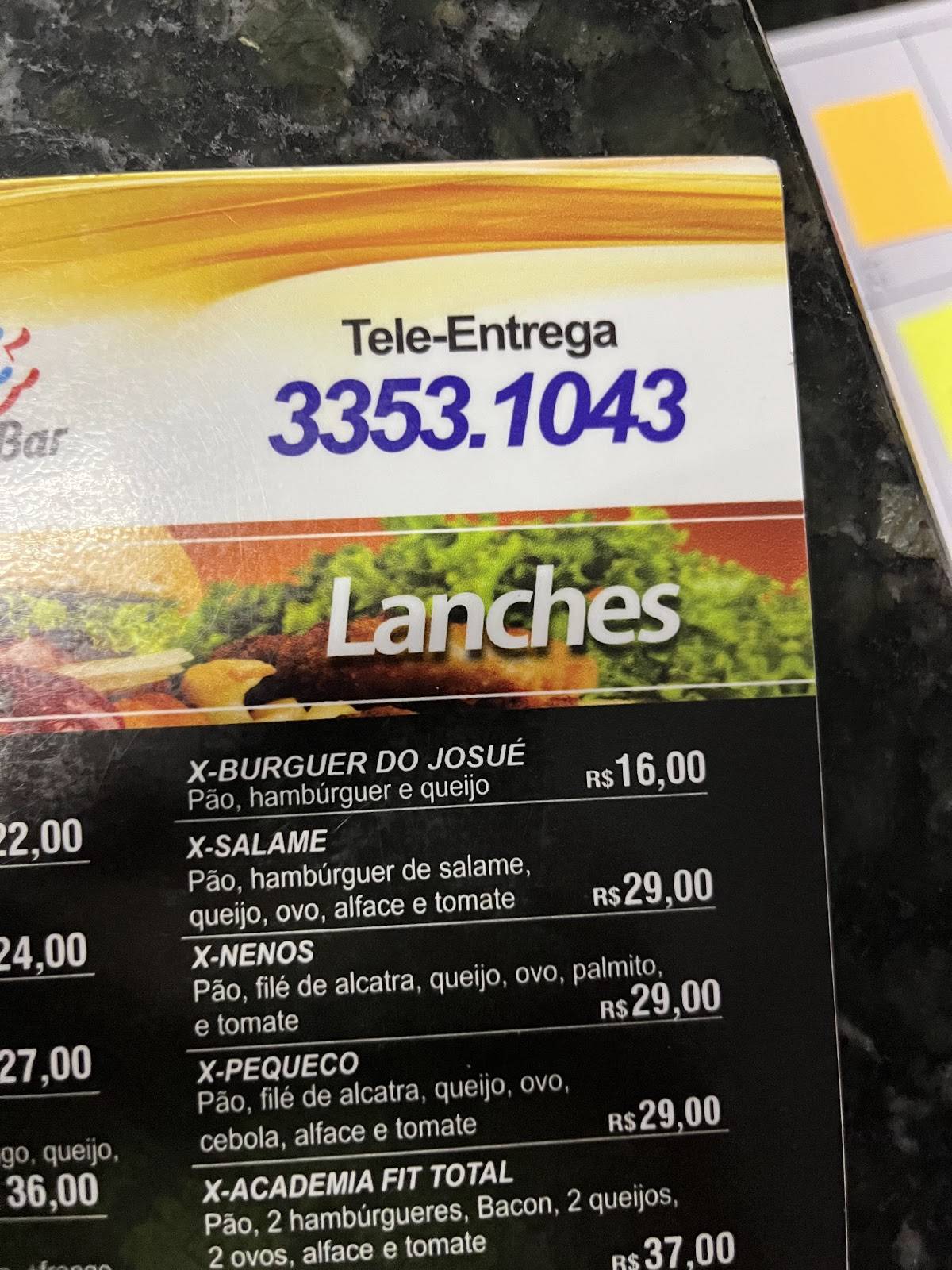 Neno's Restaurante cardápio