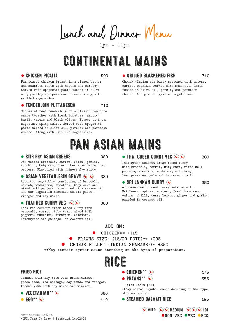 Leão [Roadhouse] Pizzeria Family Restaurant & Bar menu