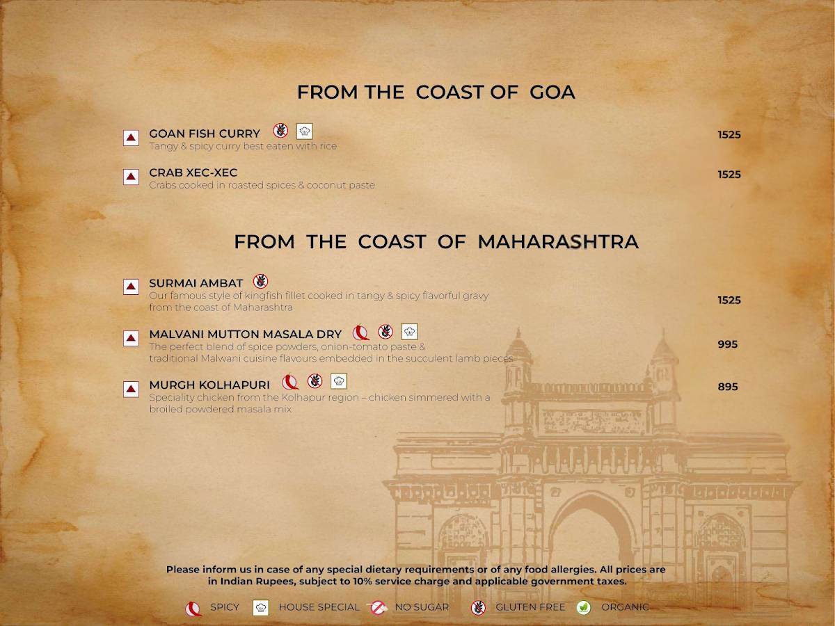 Sana-di-ge Delhi - Seafood Restaurant menu