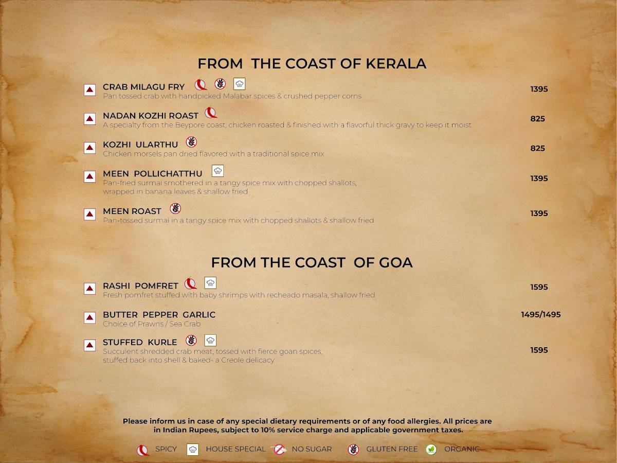 Sana-di-ge Delhi - Seafood Restaurant menu