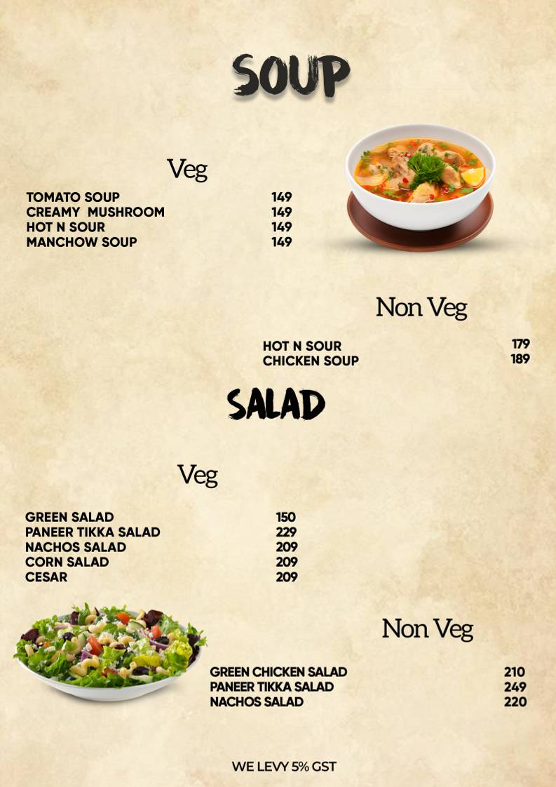 Sharrazz Cafe In Satyaniketan & Roof Top Dining menu