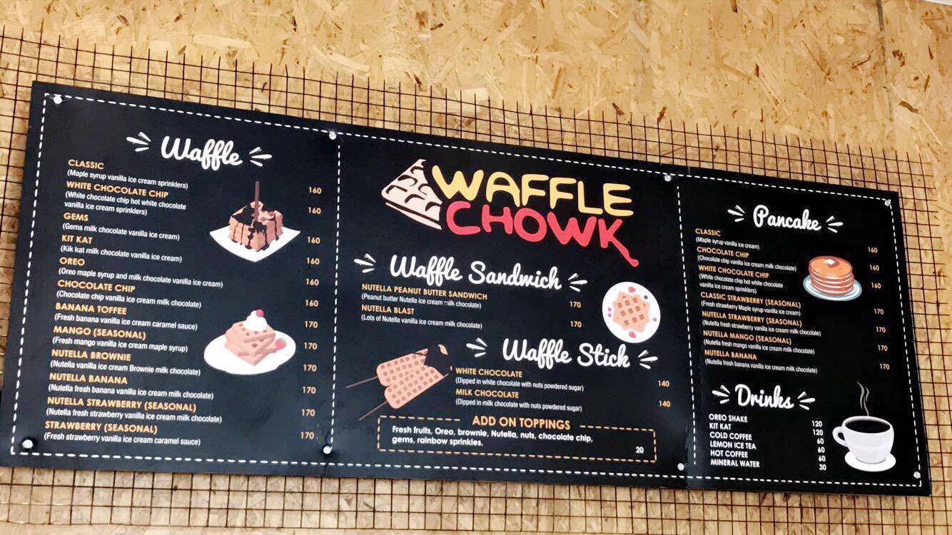 Waffle Chowk menu