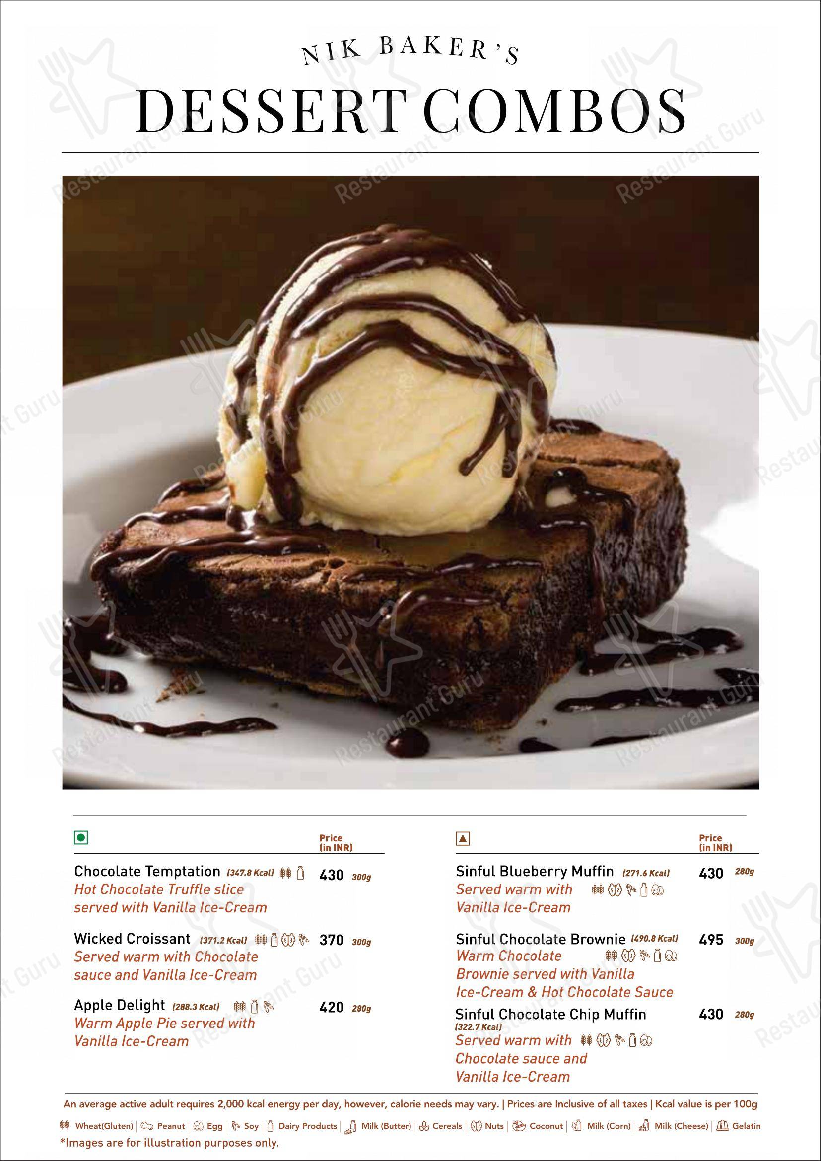 Menu for Nik Bakers Sun View in Ayali Kalan