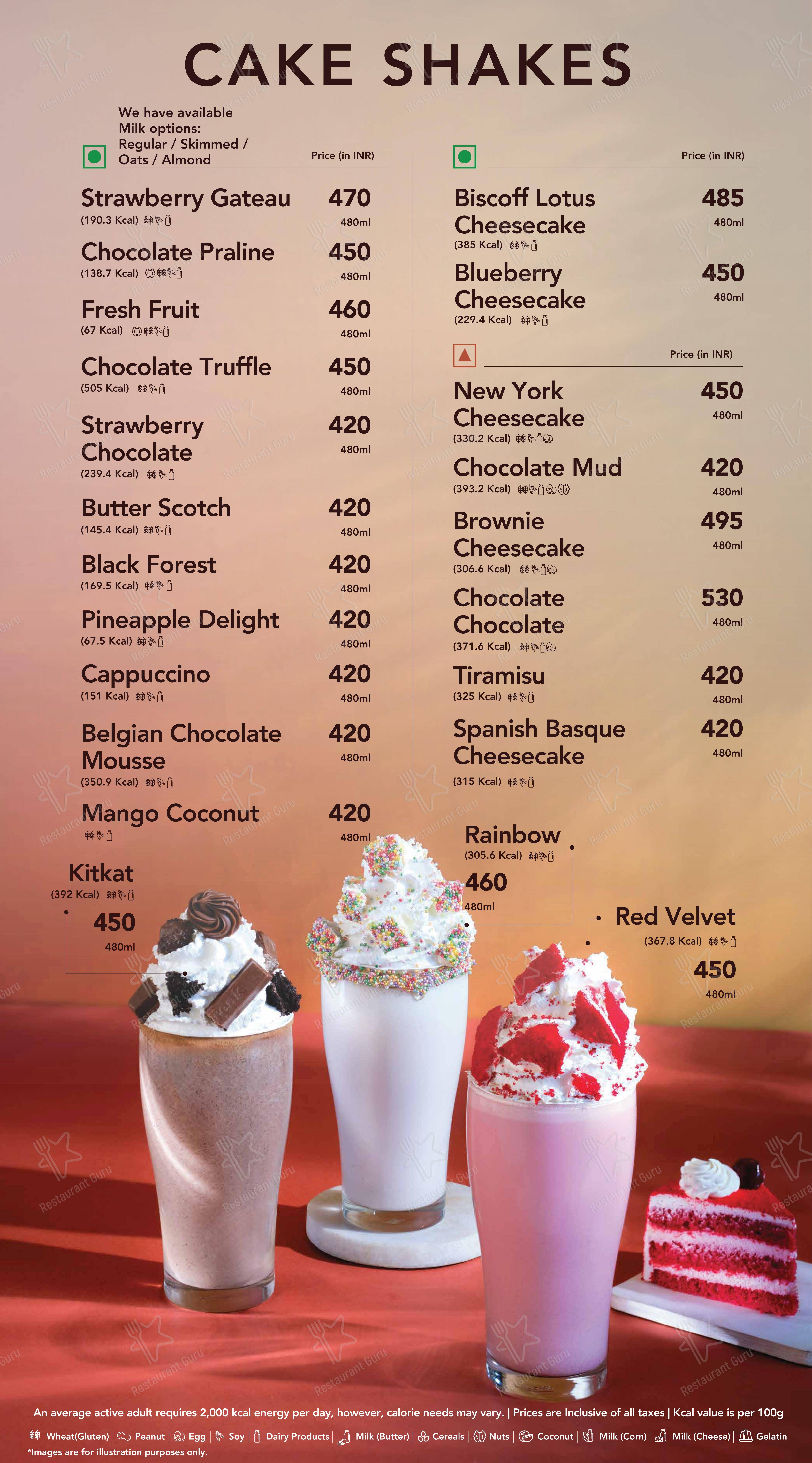 Nik Bakers Sun View menu - 菜单