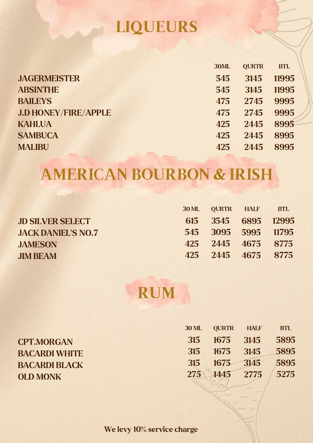 Dearie - Noida’s Best Microbrewery menu