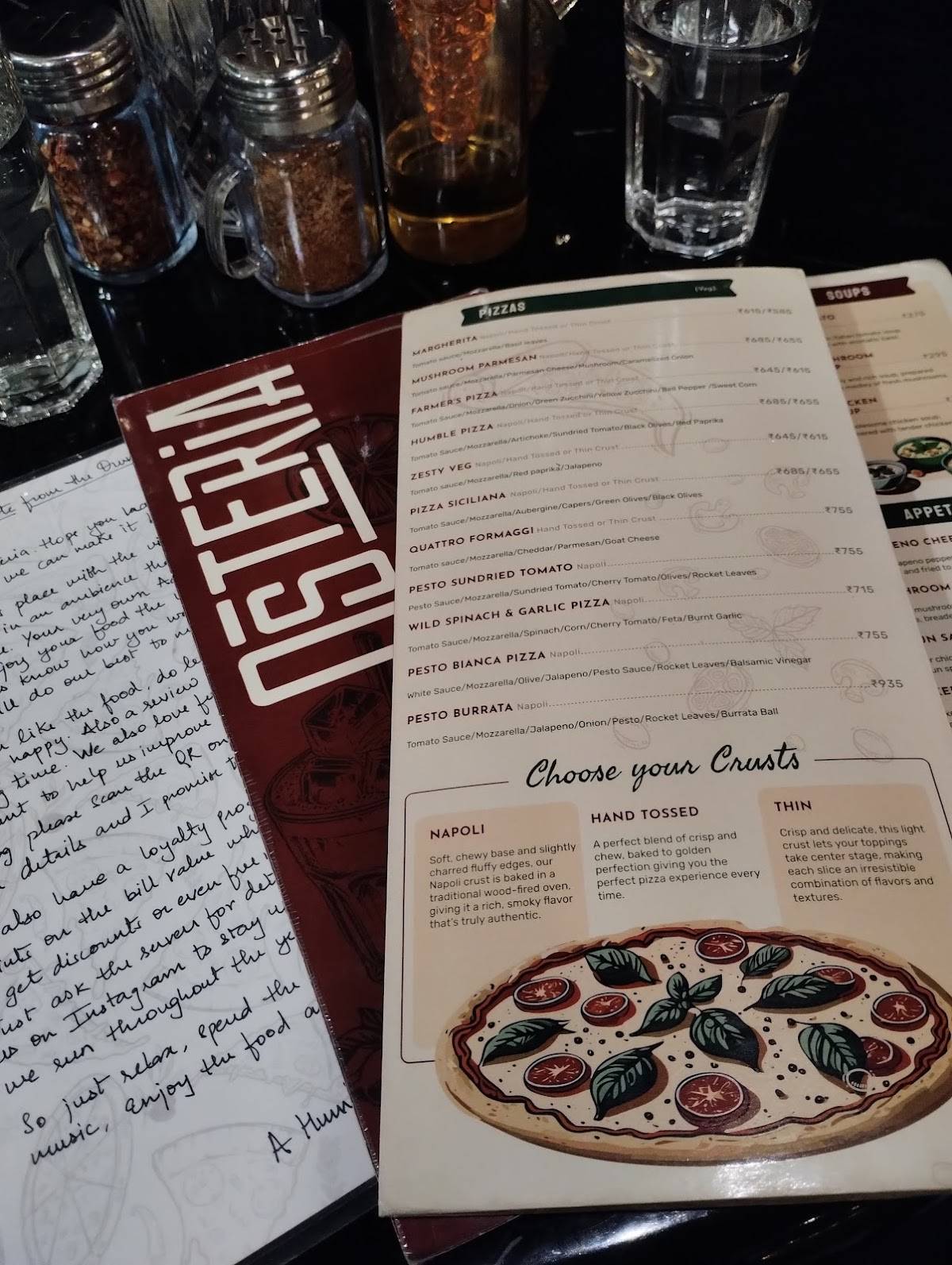 Osteria - Authentic Italian Pizzeria menu