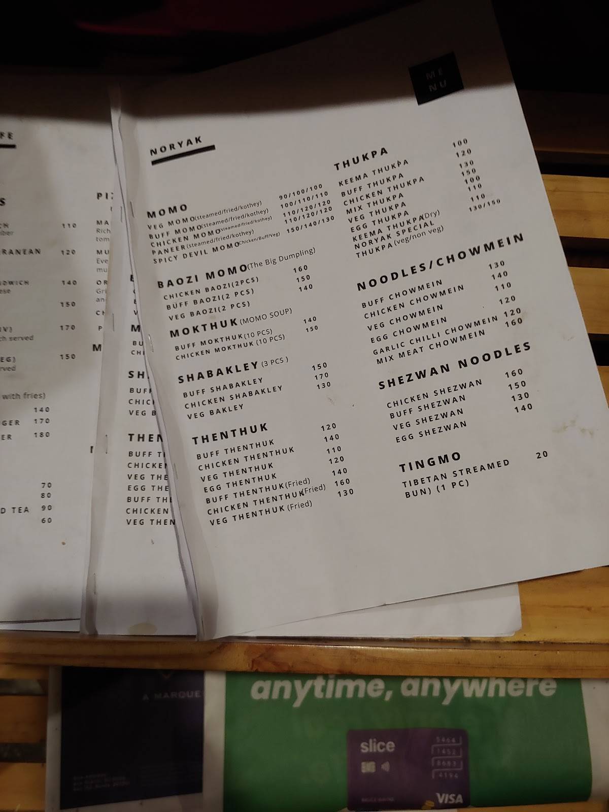 Nor Yak Cafe & Restro menu