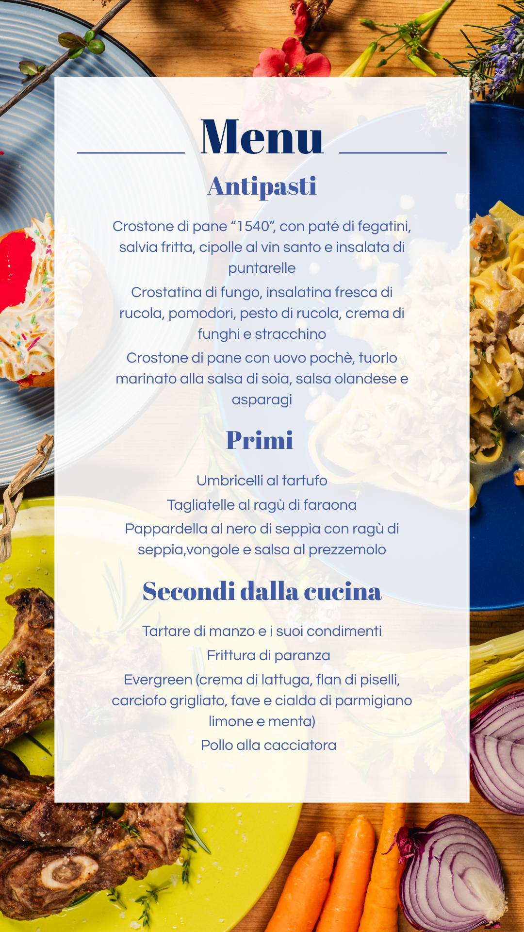 Menu di Numero Zero - Ristorante Inclusivo 