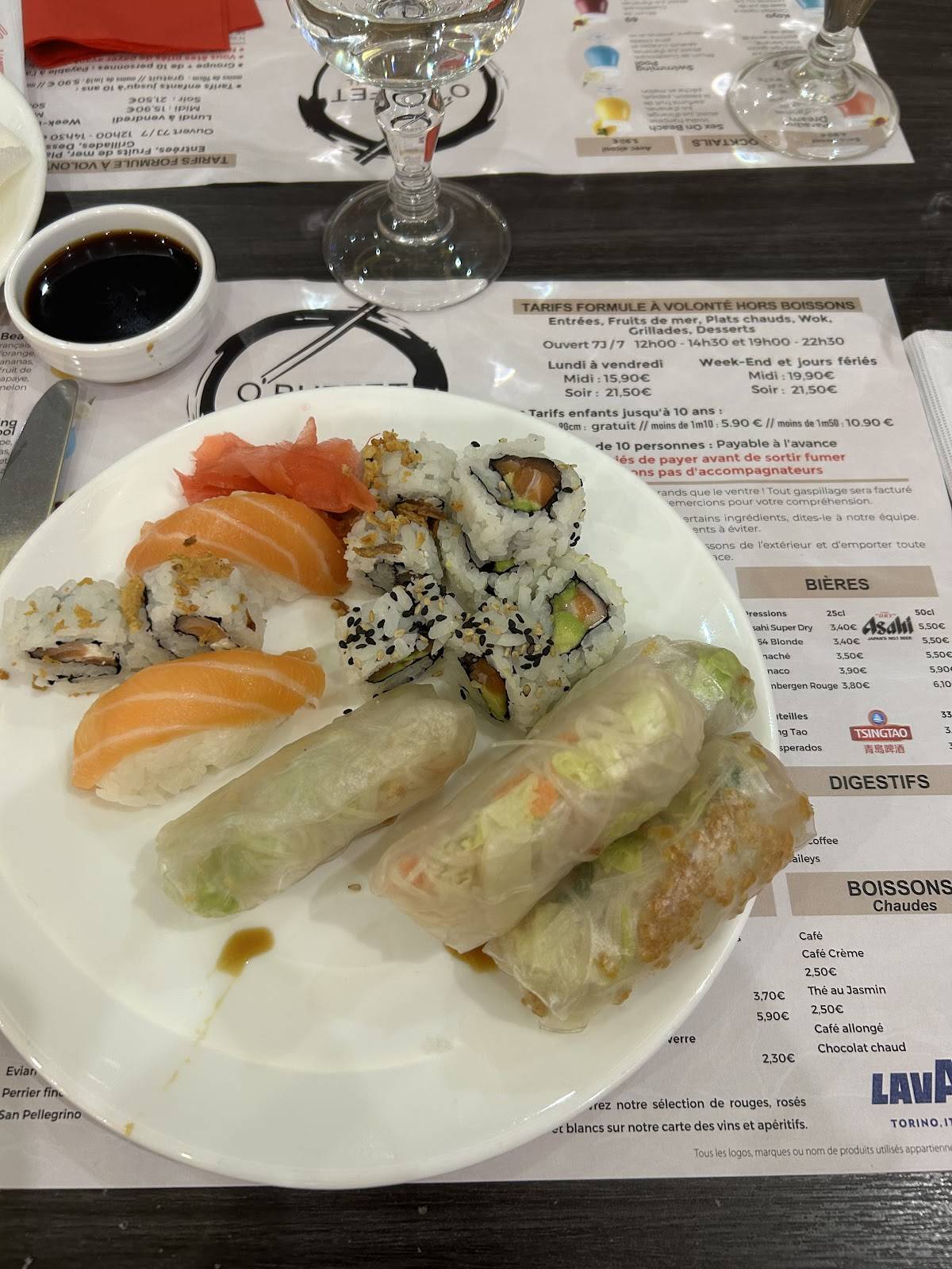 Menu de O' Buffet