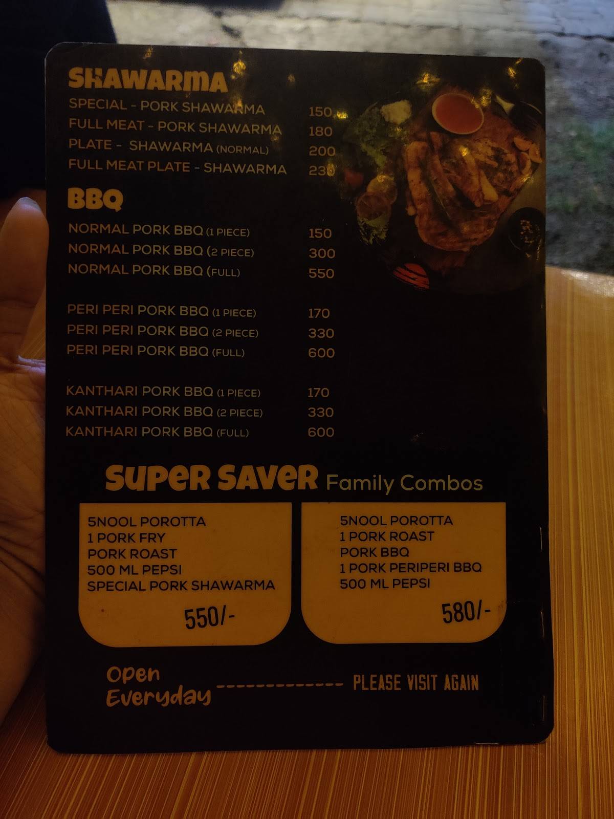 OCTOPUS PORK CAF menu