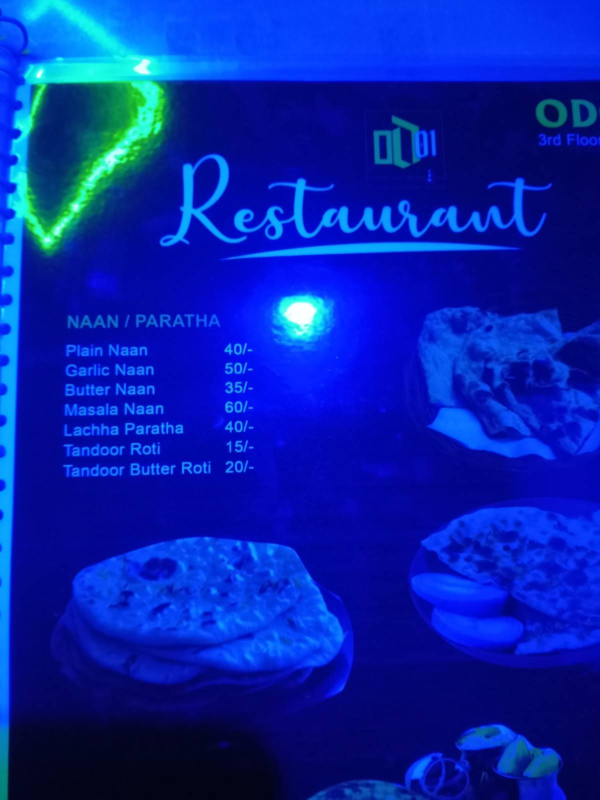 OD 01 menu
