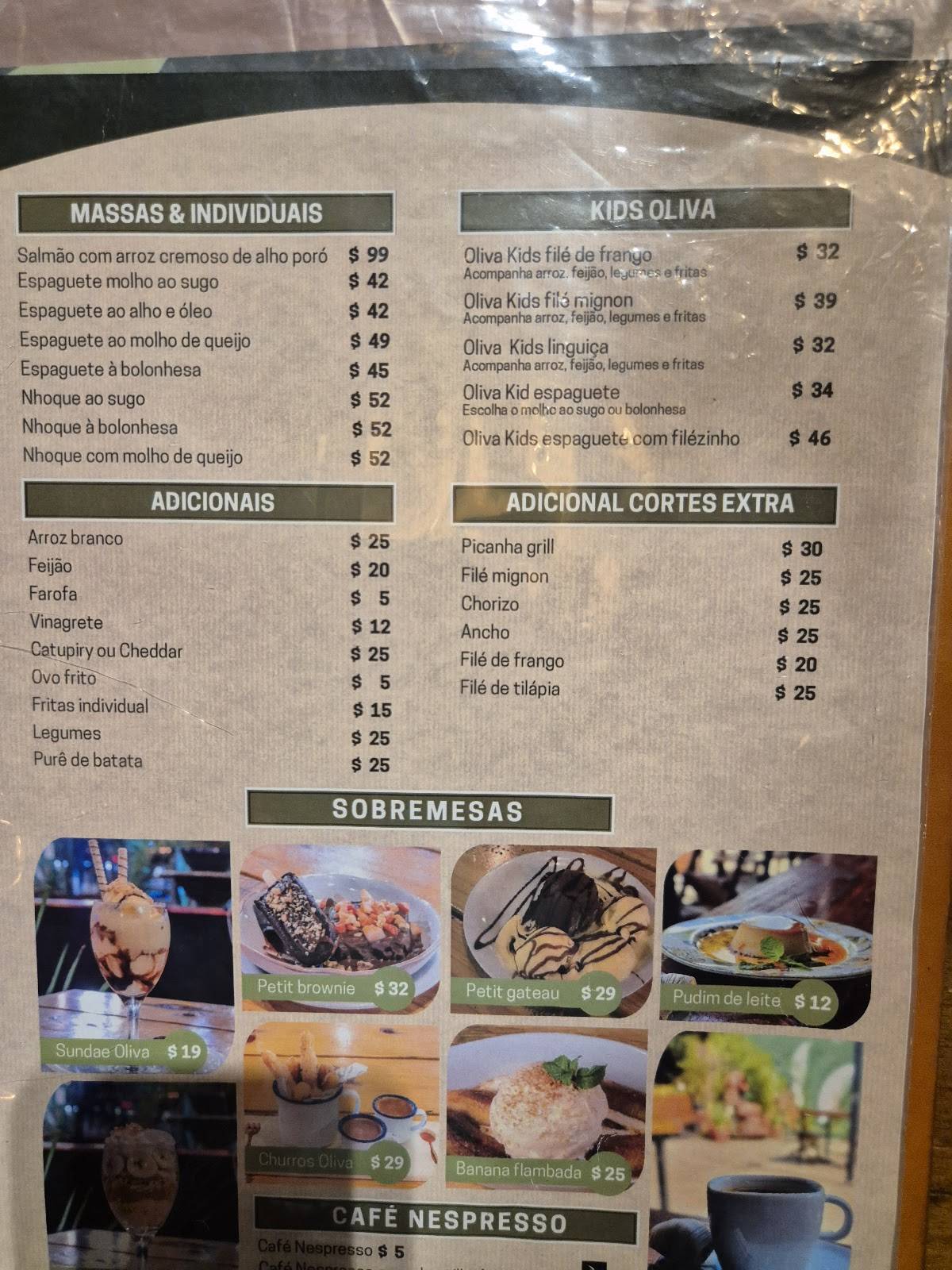 OLIVA RESTAURANTE - À LA CARTE & PARRILLA cardápio