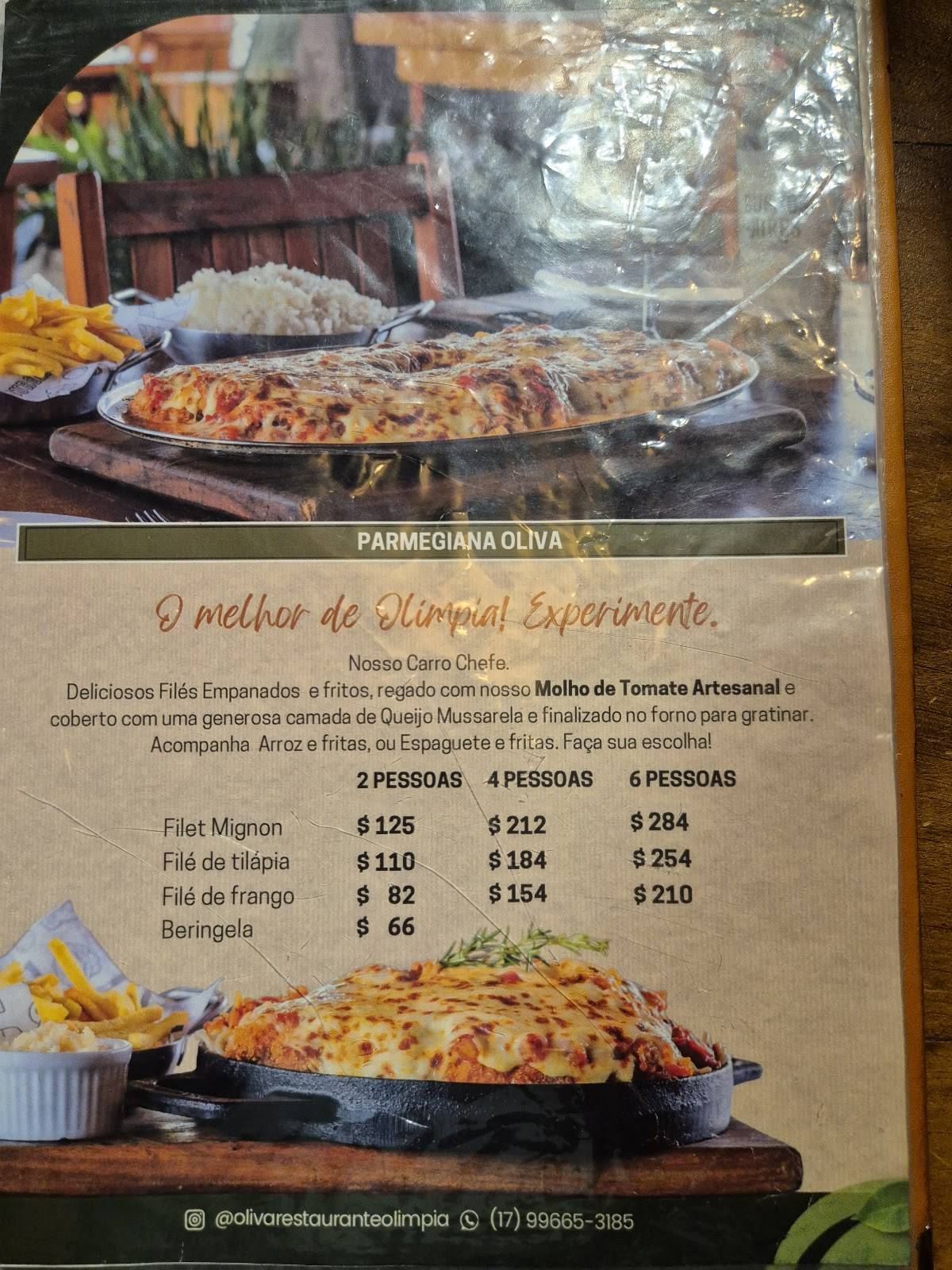 OLIVA RESTAURANTE - À LA CARTE & PARRILLA cardápio
